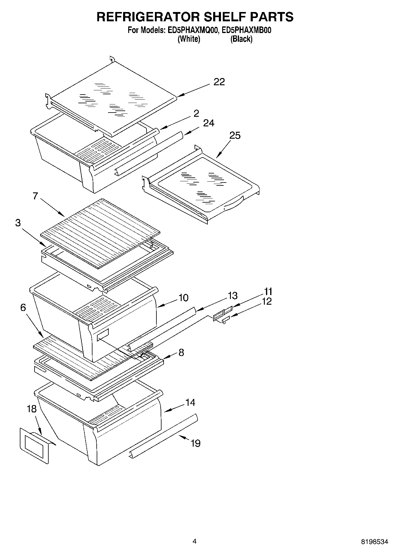 03 - REFRIGERATOR SHELF PARTS