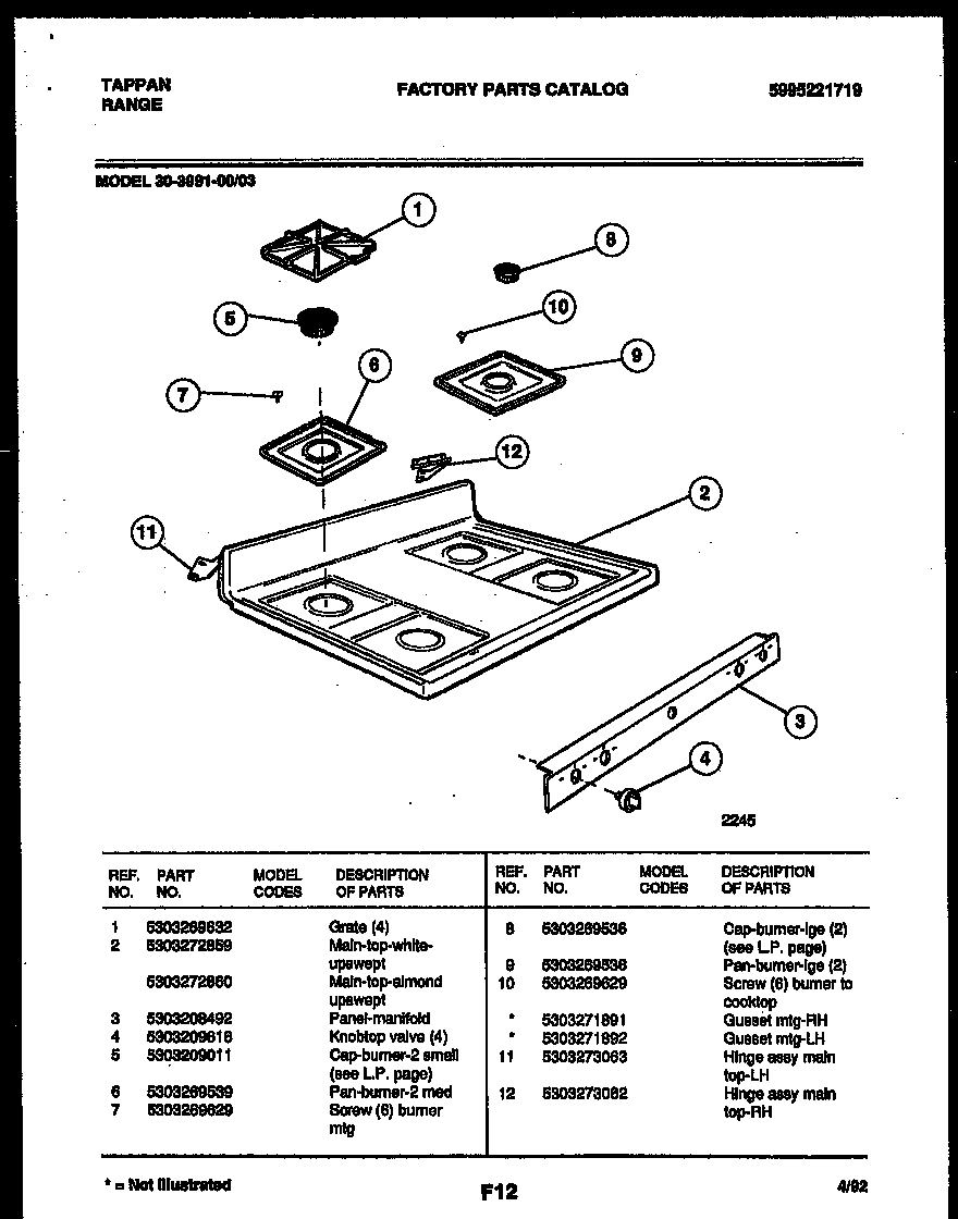 03 - COOKTOP PARTS