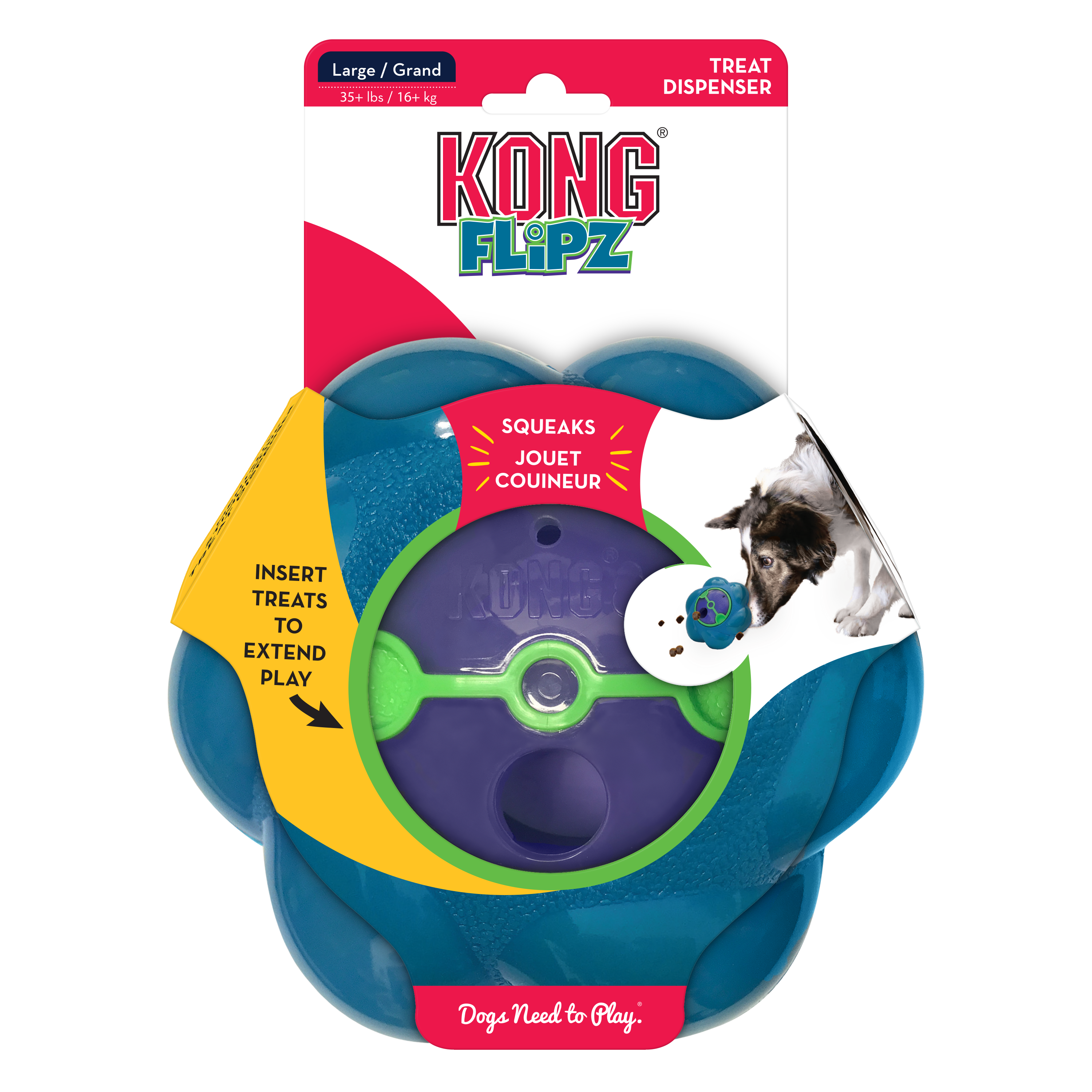KONG Lock-It Treat Puzzle Dog Toy (3-pk)