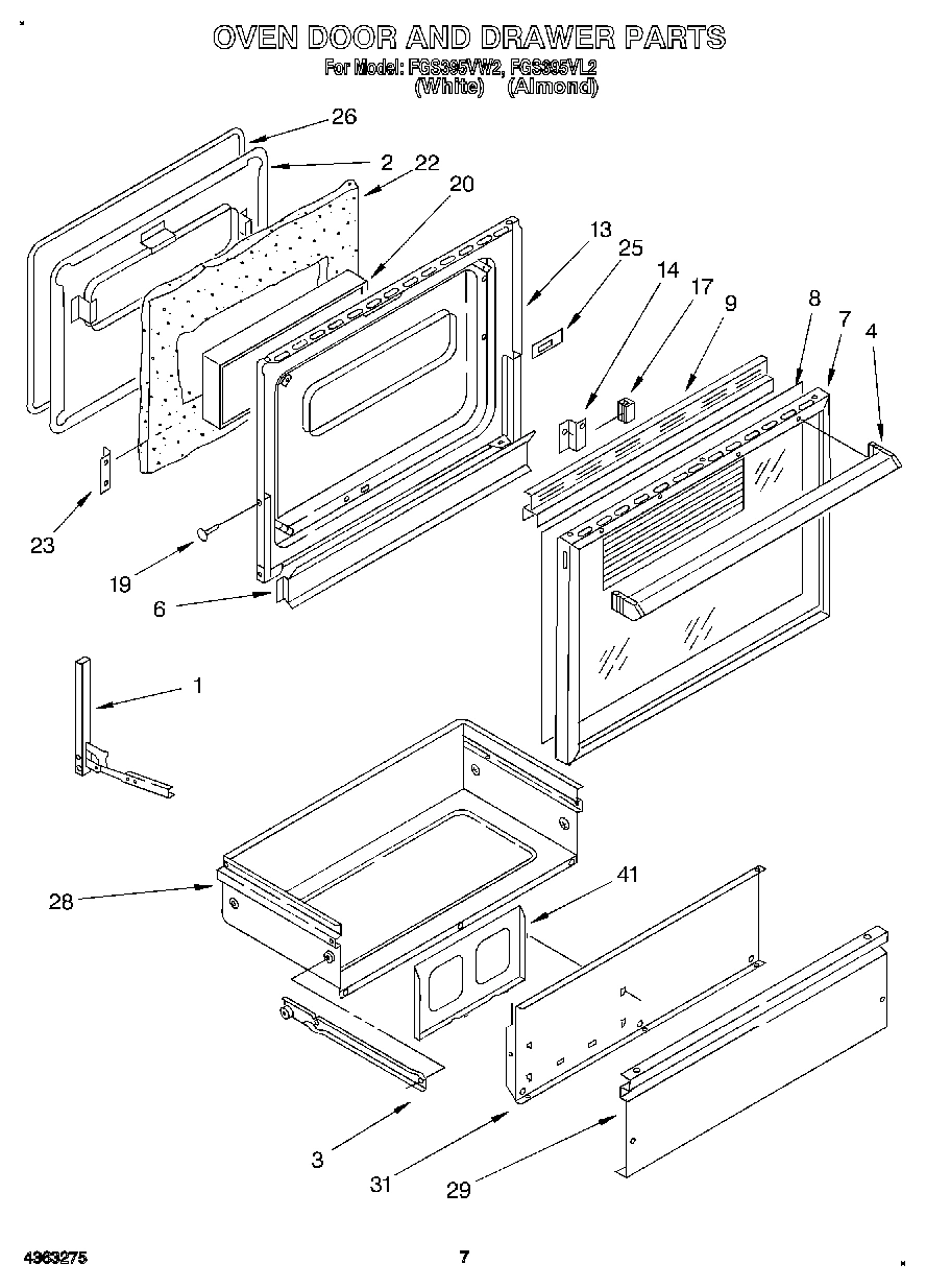 05 - OVEN DOOR AND DRAWER