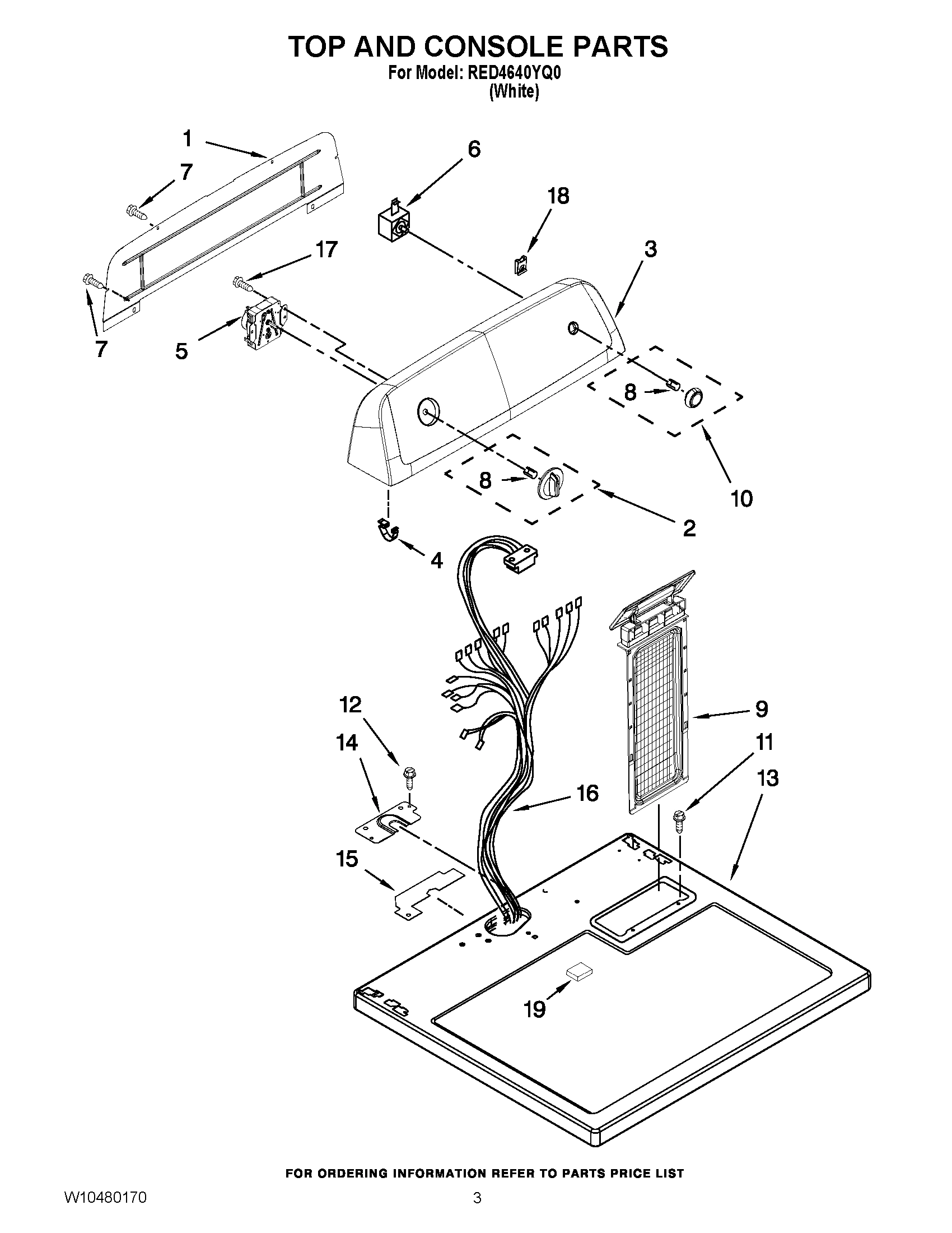02 - TOP AND CONSOLE PARTS