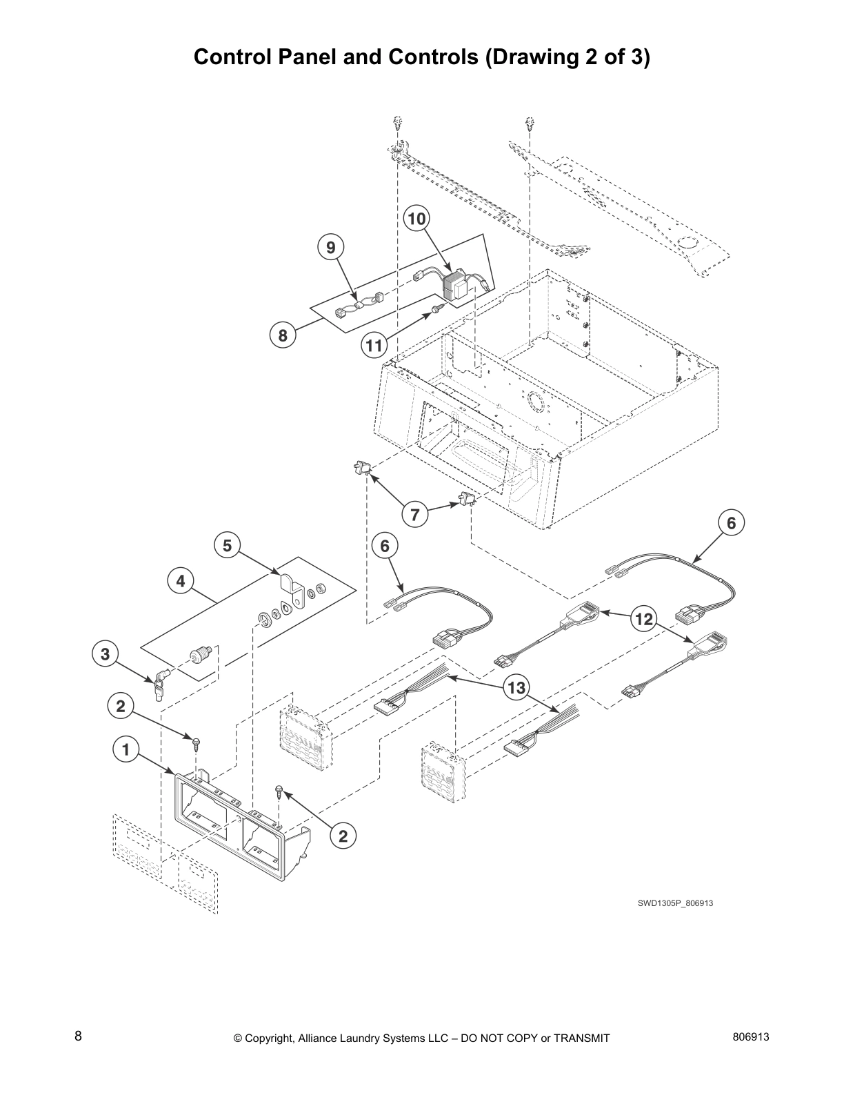 Control Panel and Controls (Drawing 2 of 3)