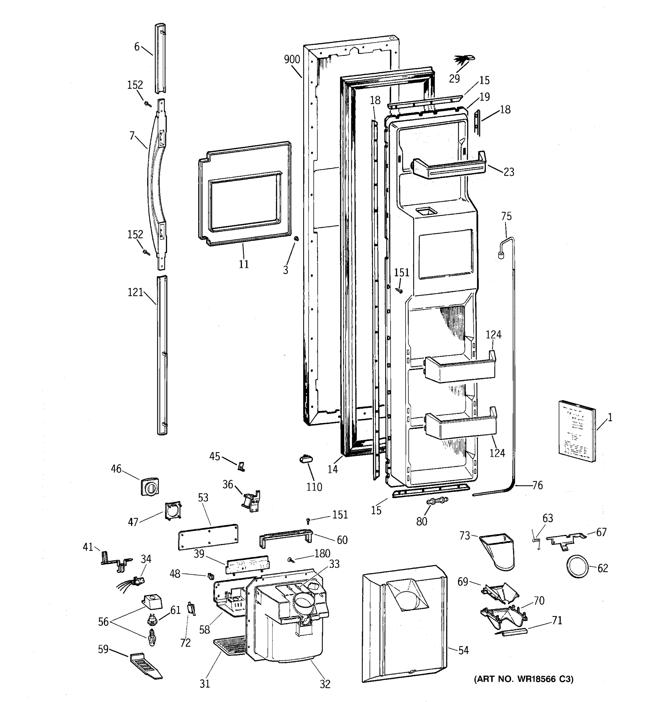 FREEZER DOOR