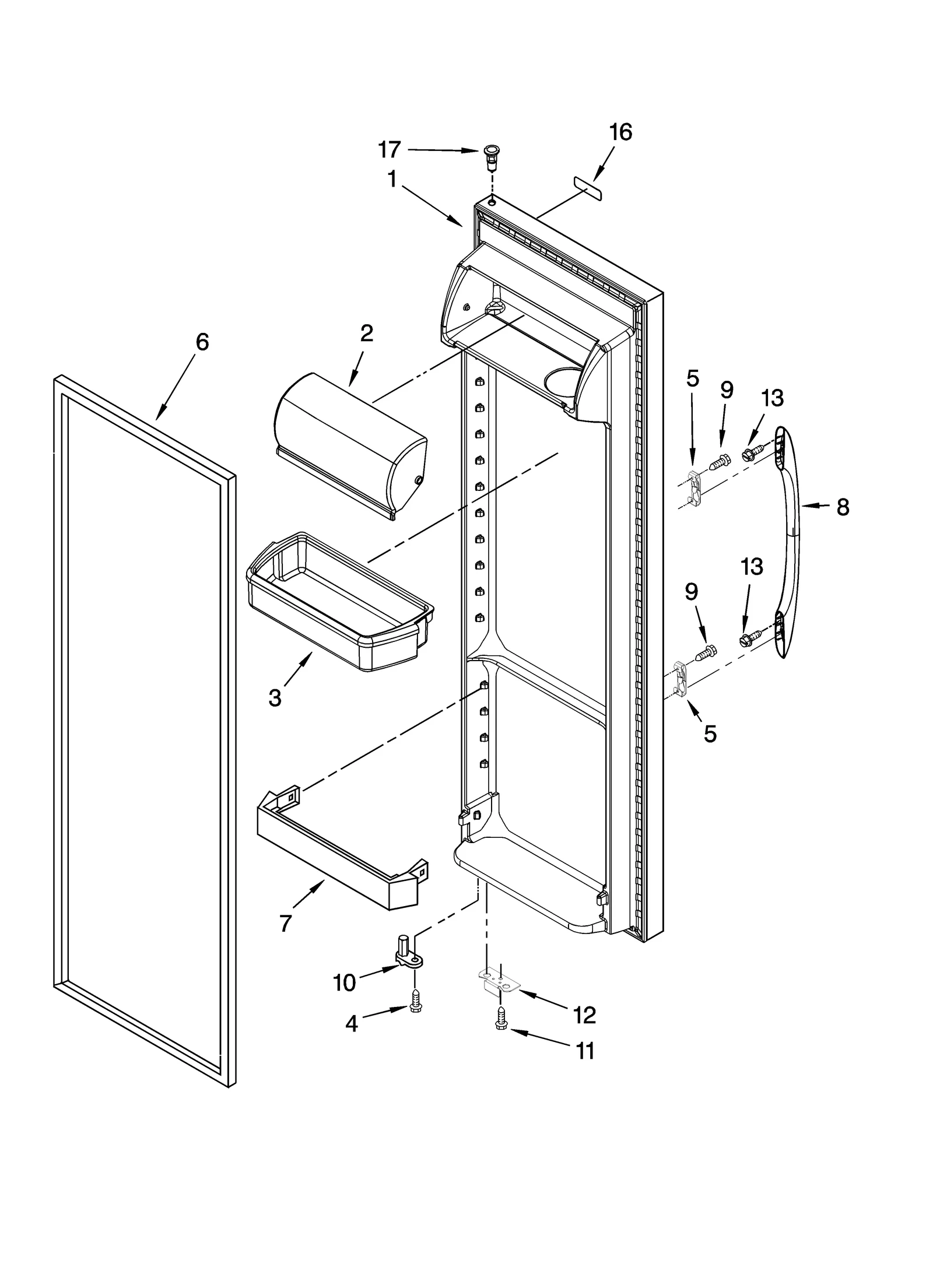 REFRIGERATOR DOOR PARTS
