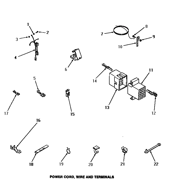 17 - POWER CORD, WIRE & TERMINALS