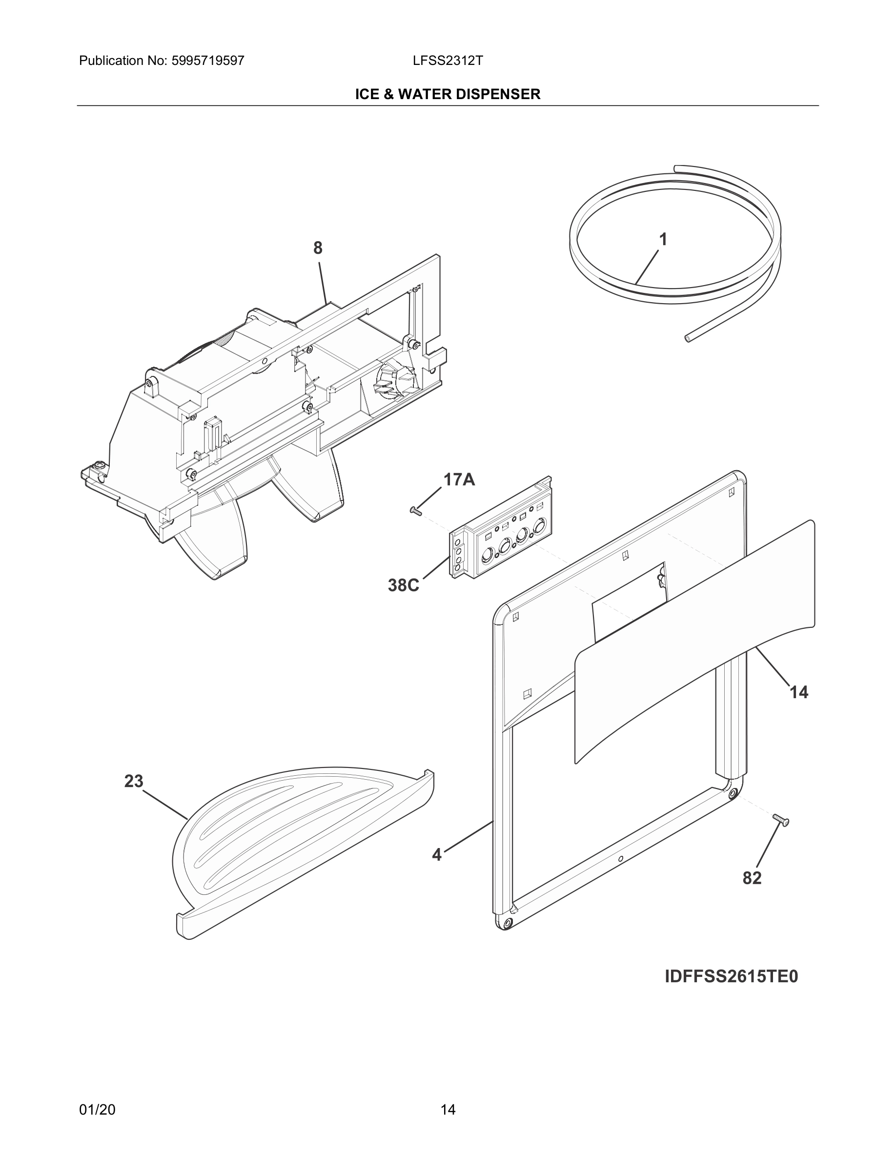 15 - ICE & WATER DISPENSER