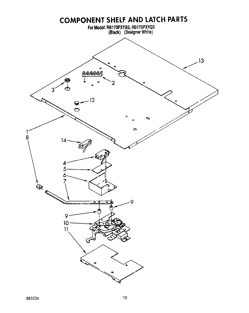 06 - COMPONENT SHELF AND LATCH