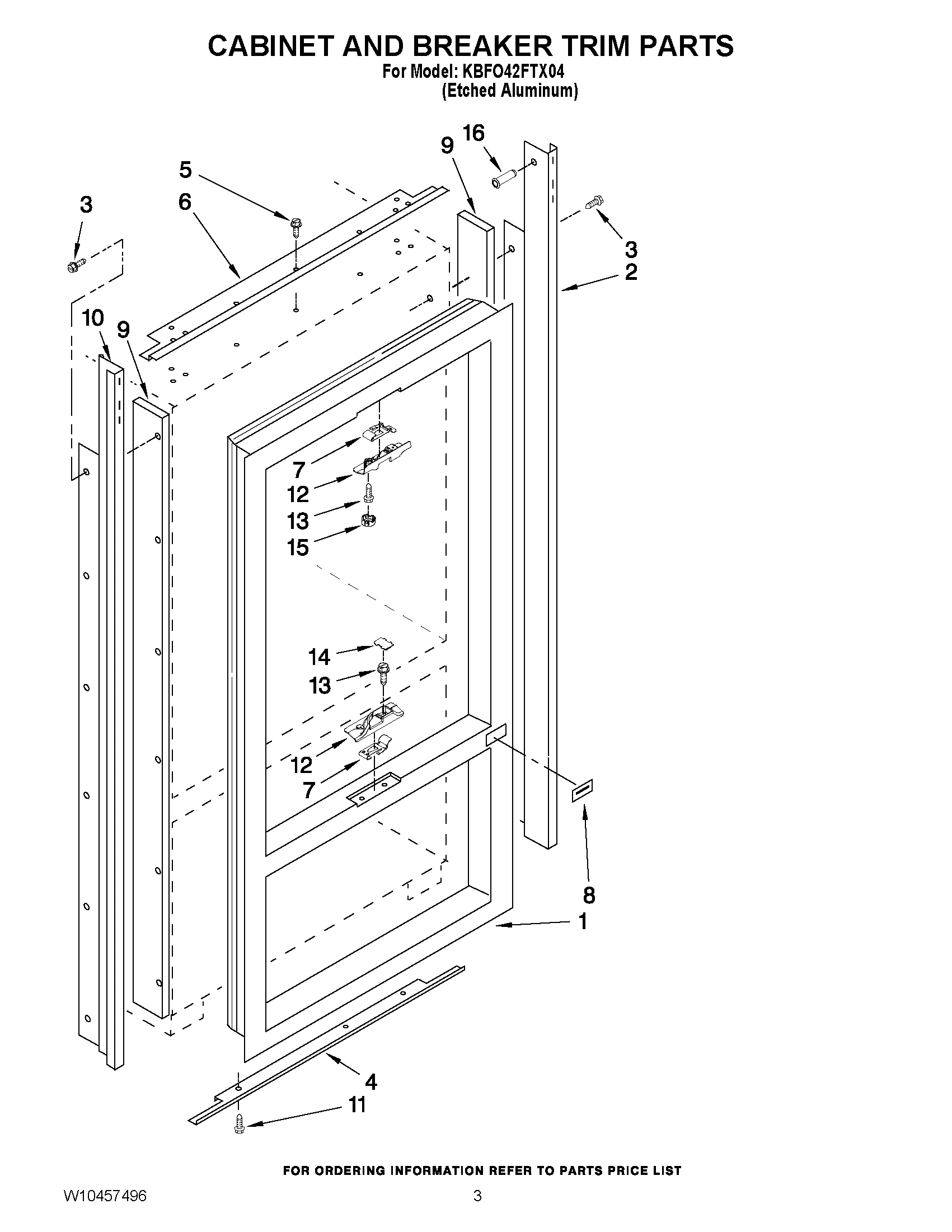 02 - CABINET AND BREAKER TRIM PARTS