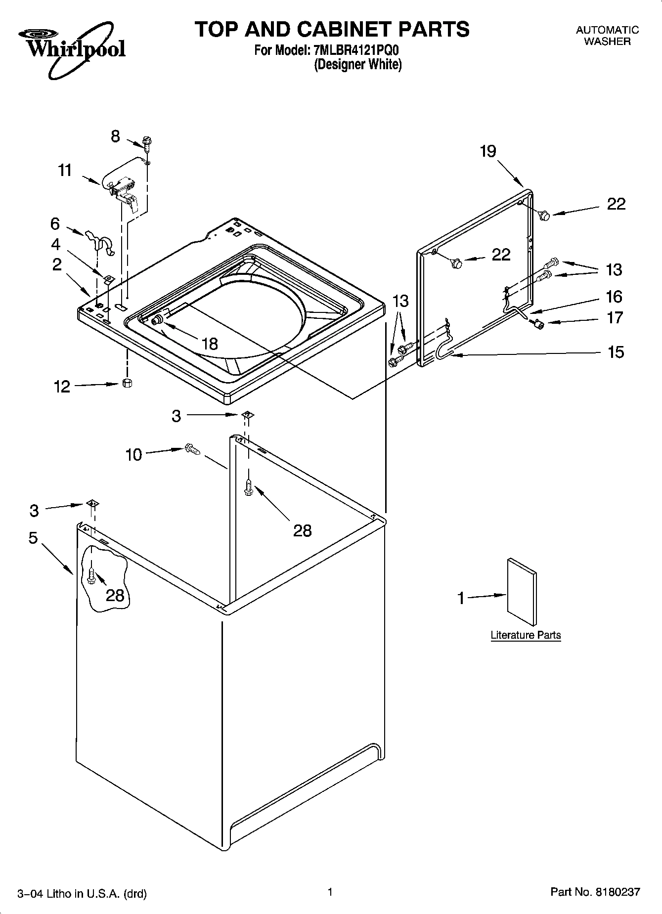 01 - TOP AND CABINET PARTS