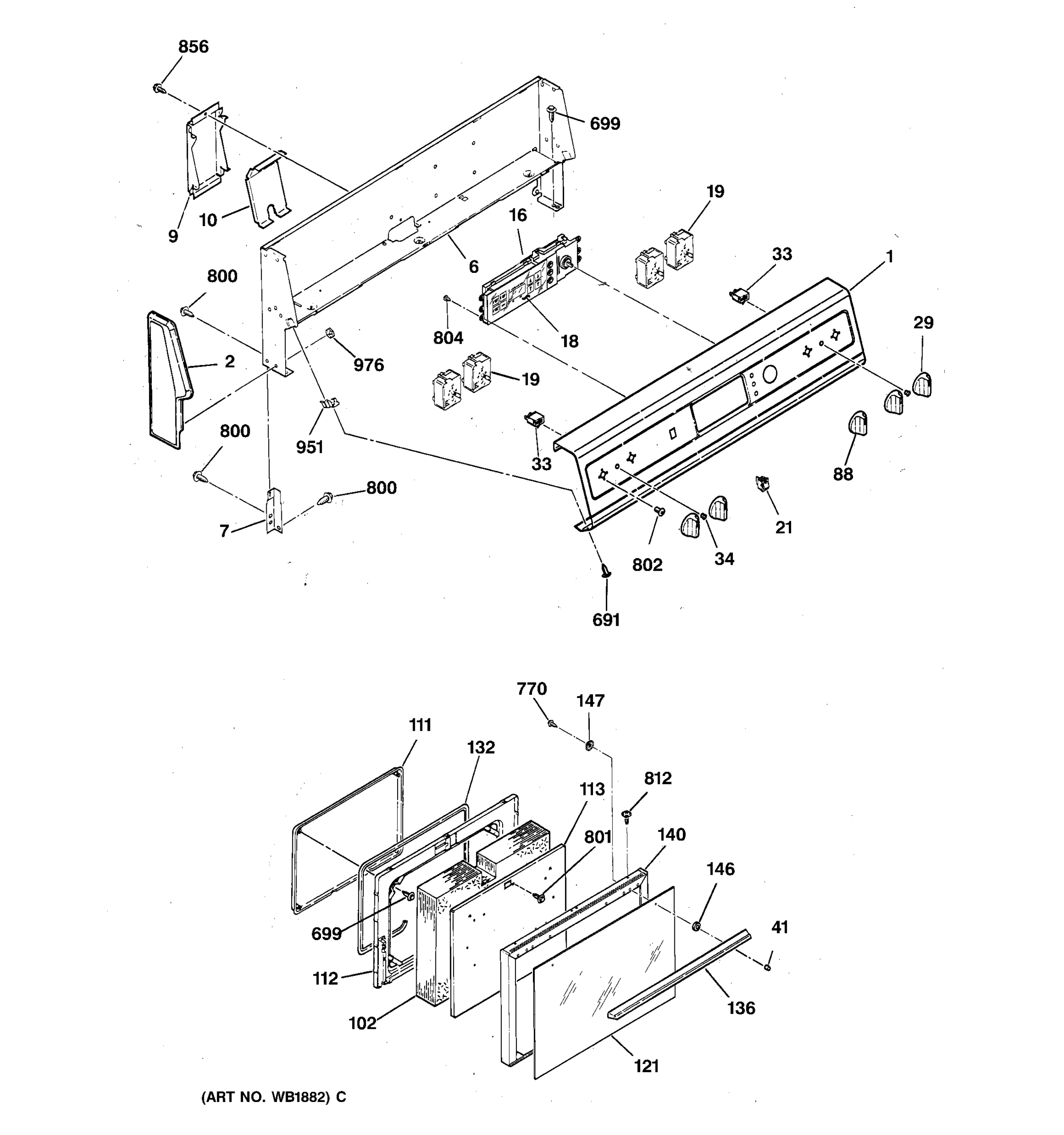 CONTROL PANEL & OVEN DOOR