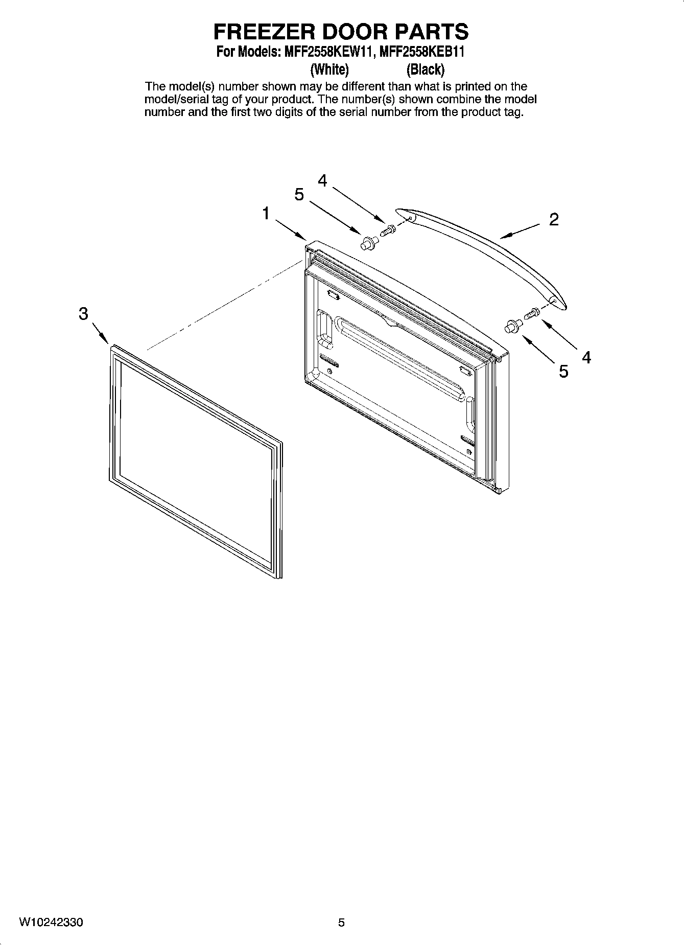 03 - FREEZER DOOR PARTS