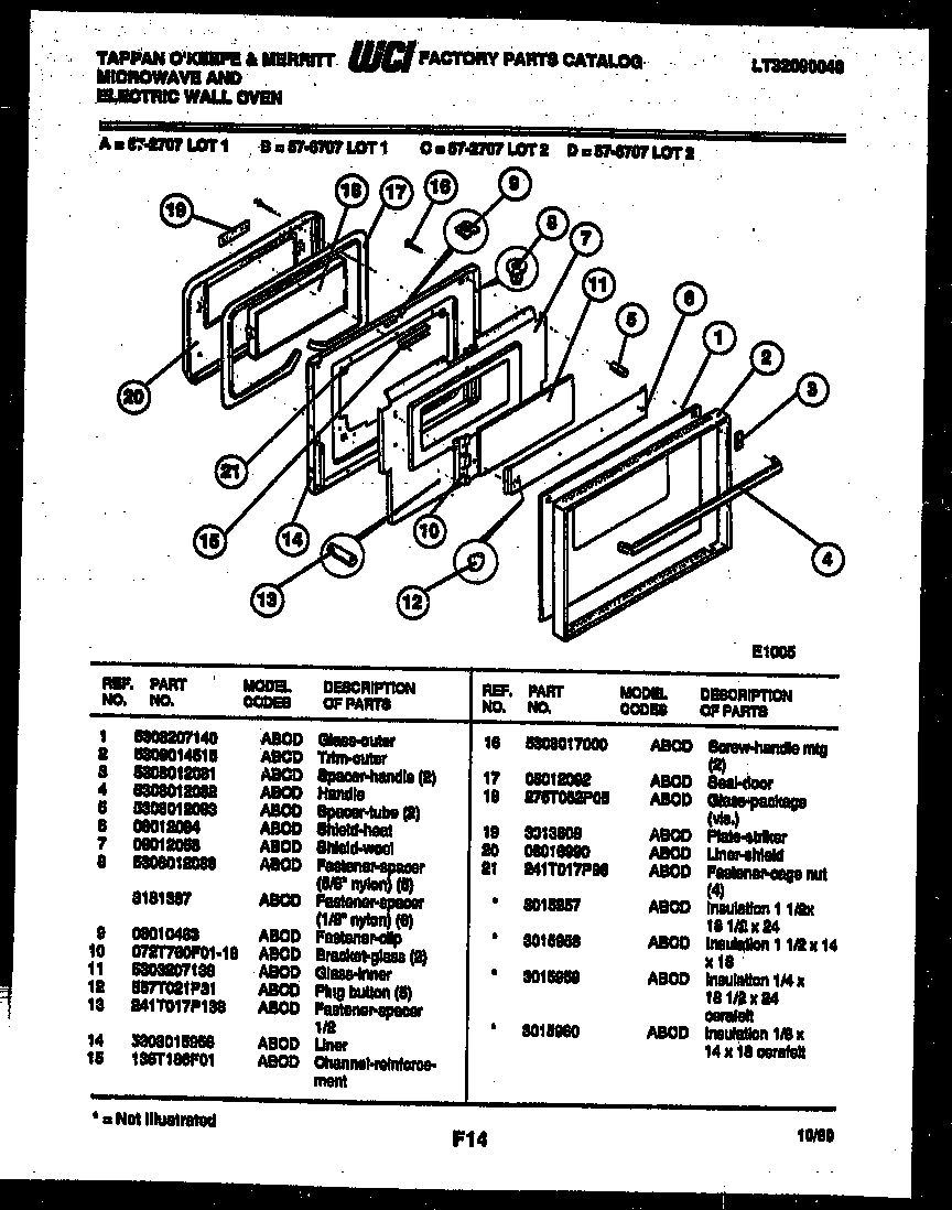 06 - LOWER OVEN DOOR PARTS
