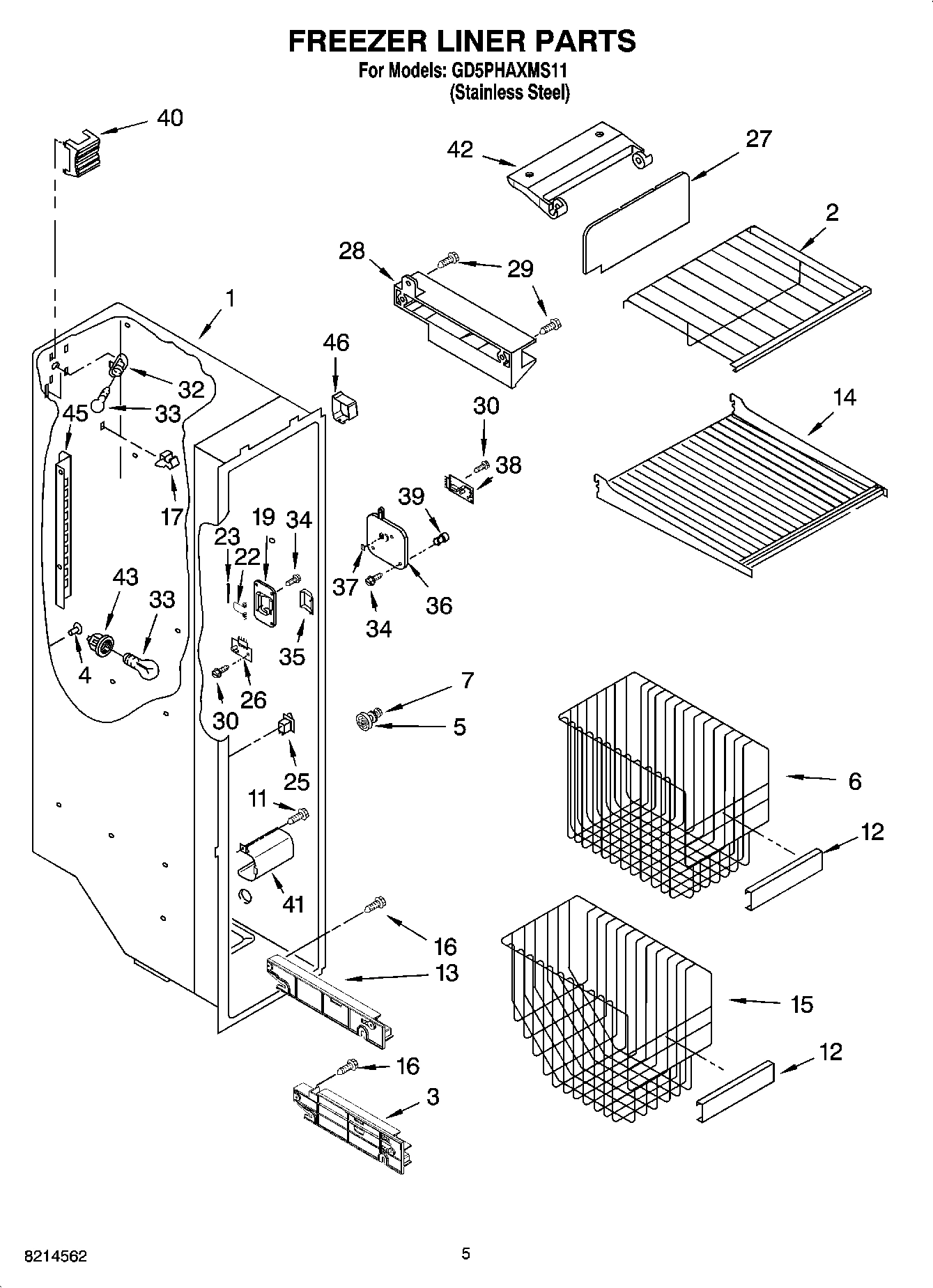 04 - FREEZER LINER PARTS