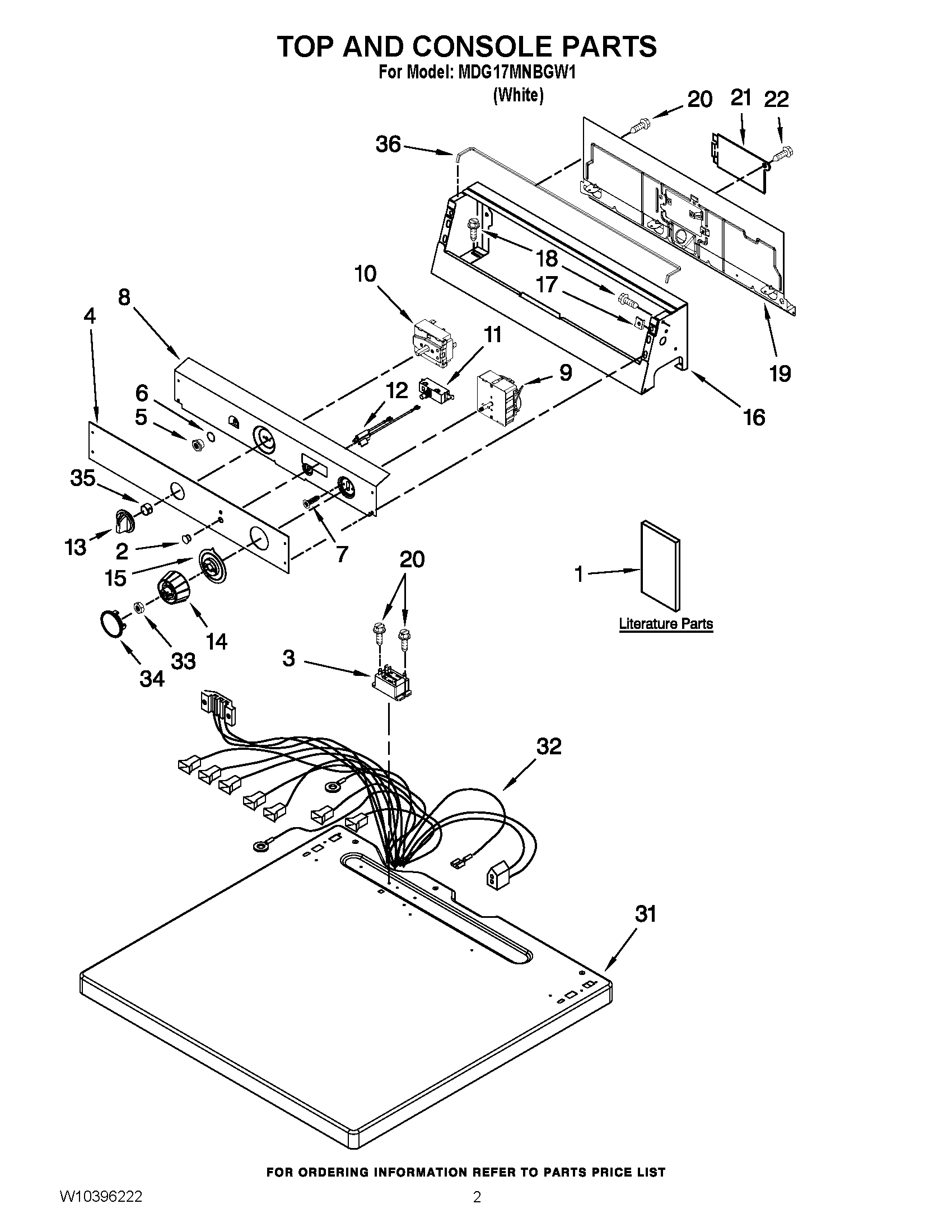 01 - TOP AND CONSOLE PARTS