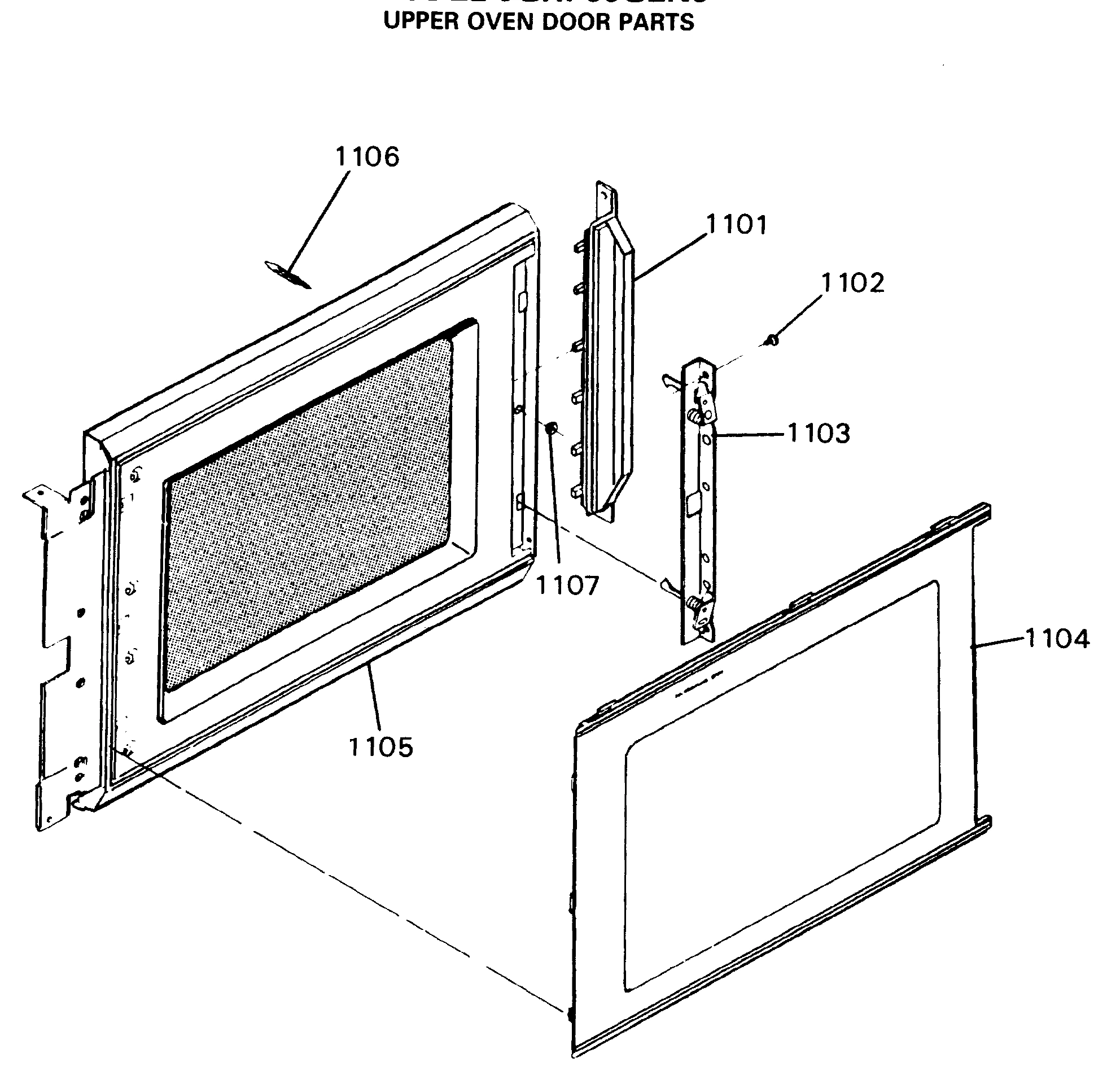 UPPER OVEN DOOR PARTS