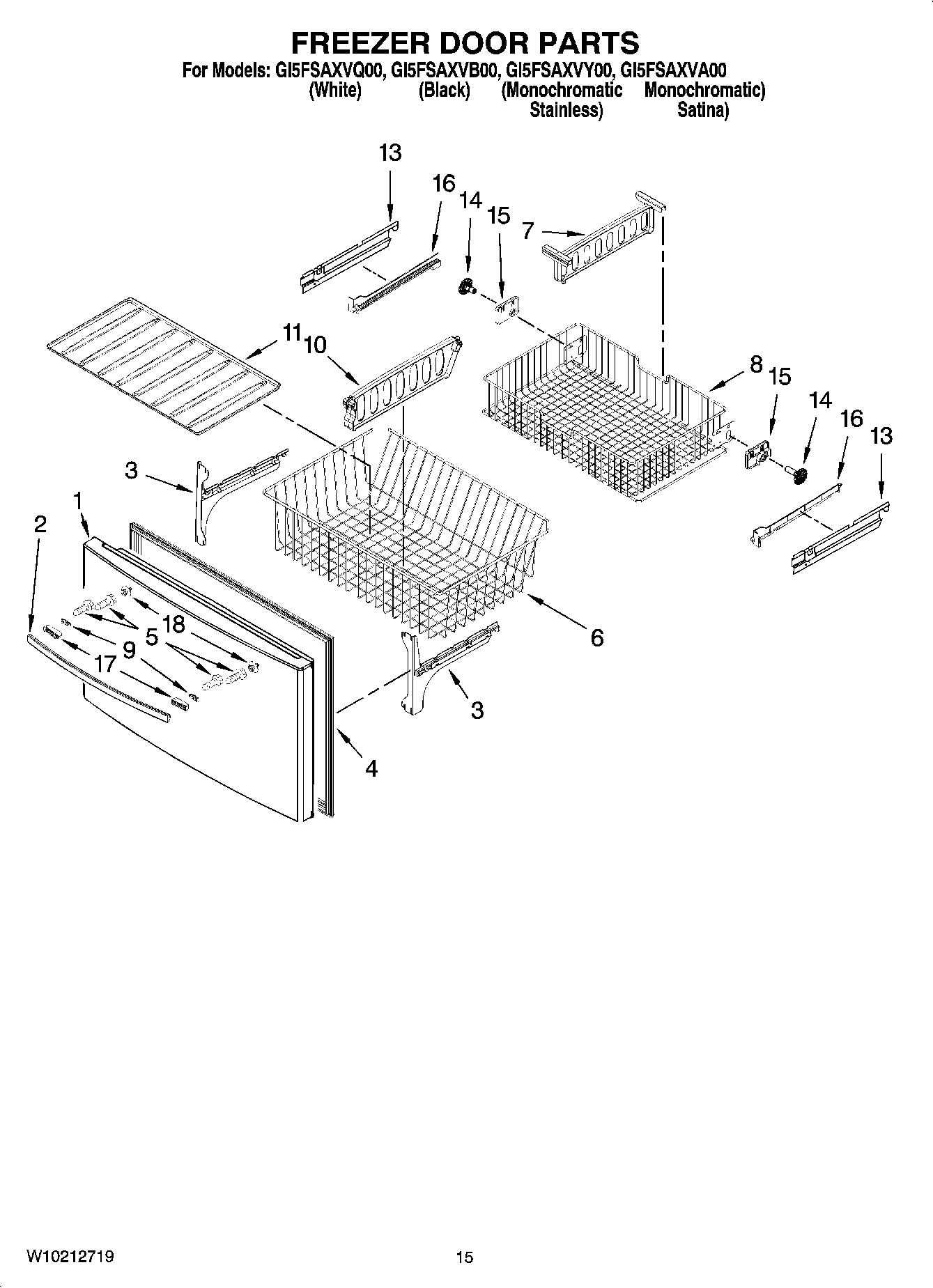08 - FREEZER DOOR PARTS