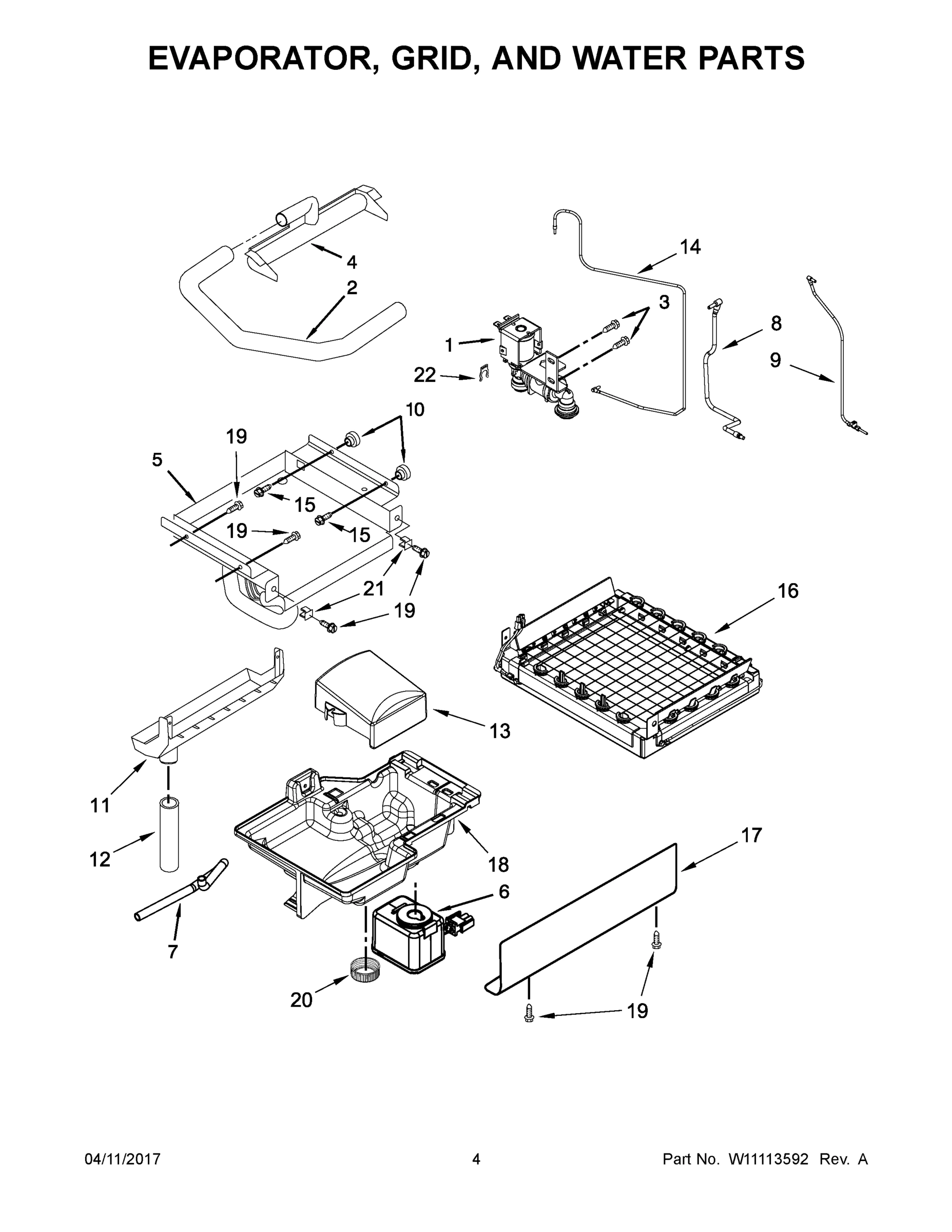 03 - EVAPORATOR, GRID, AND WATER PARTS