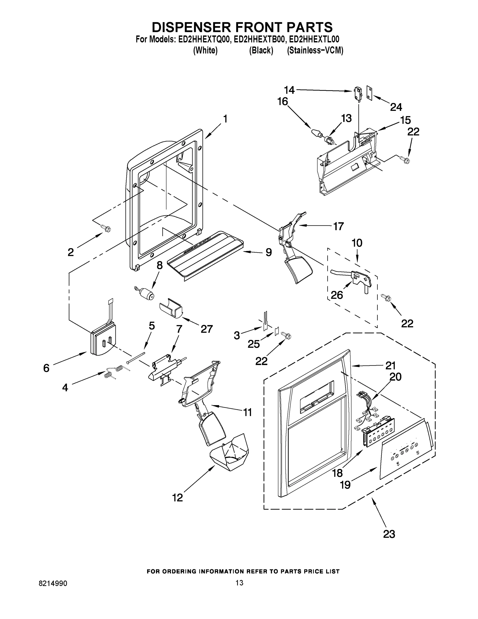 08 - DISPENSER FRONT PARTS
