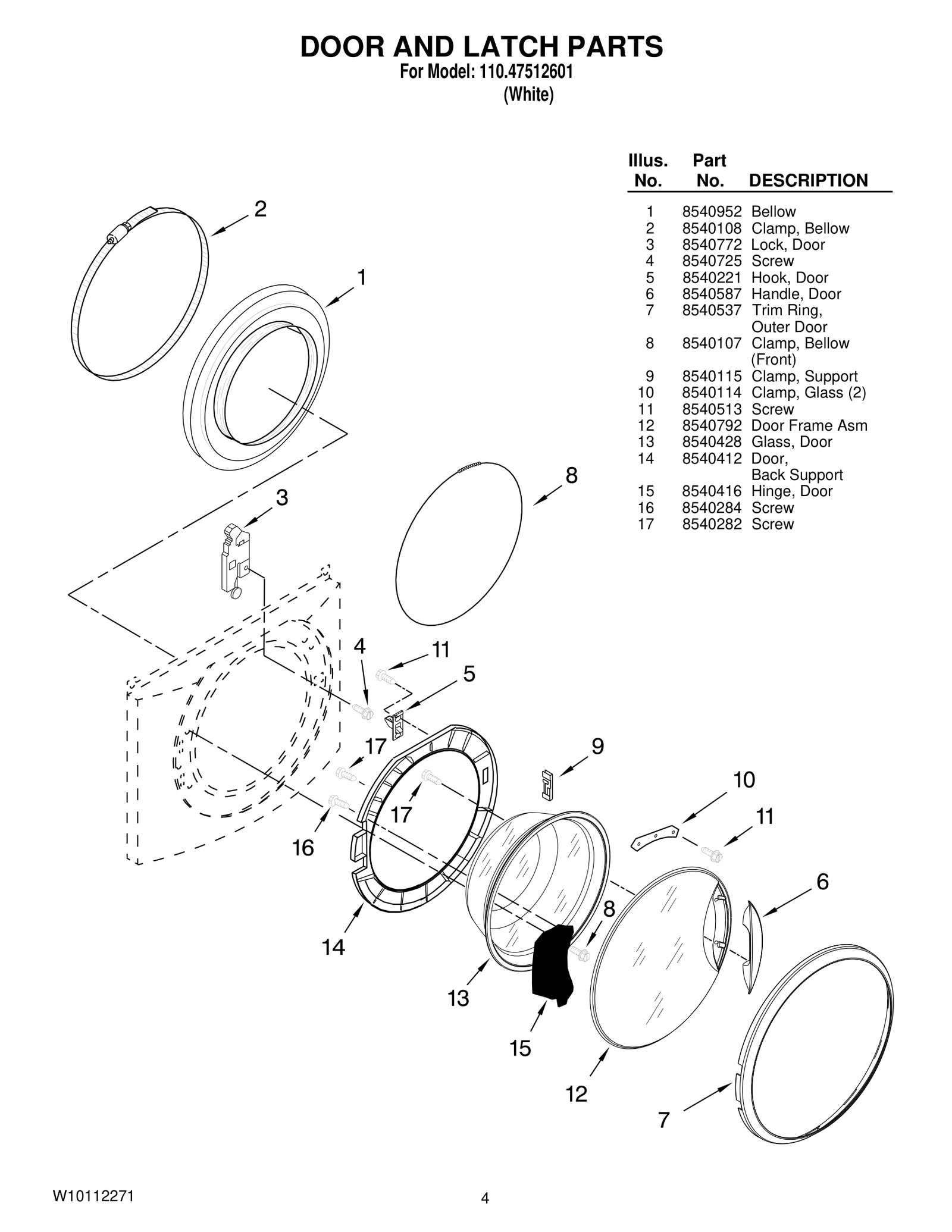 DOOR AND LATCH PARTS