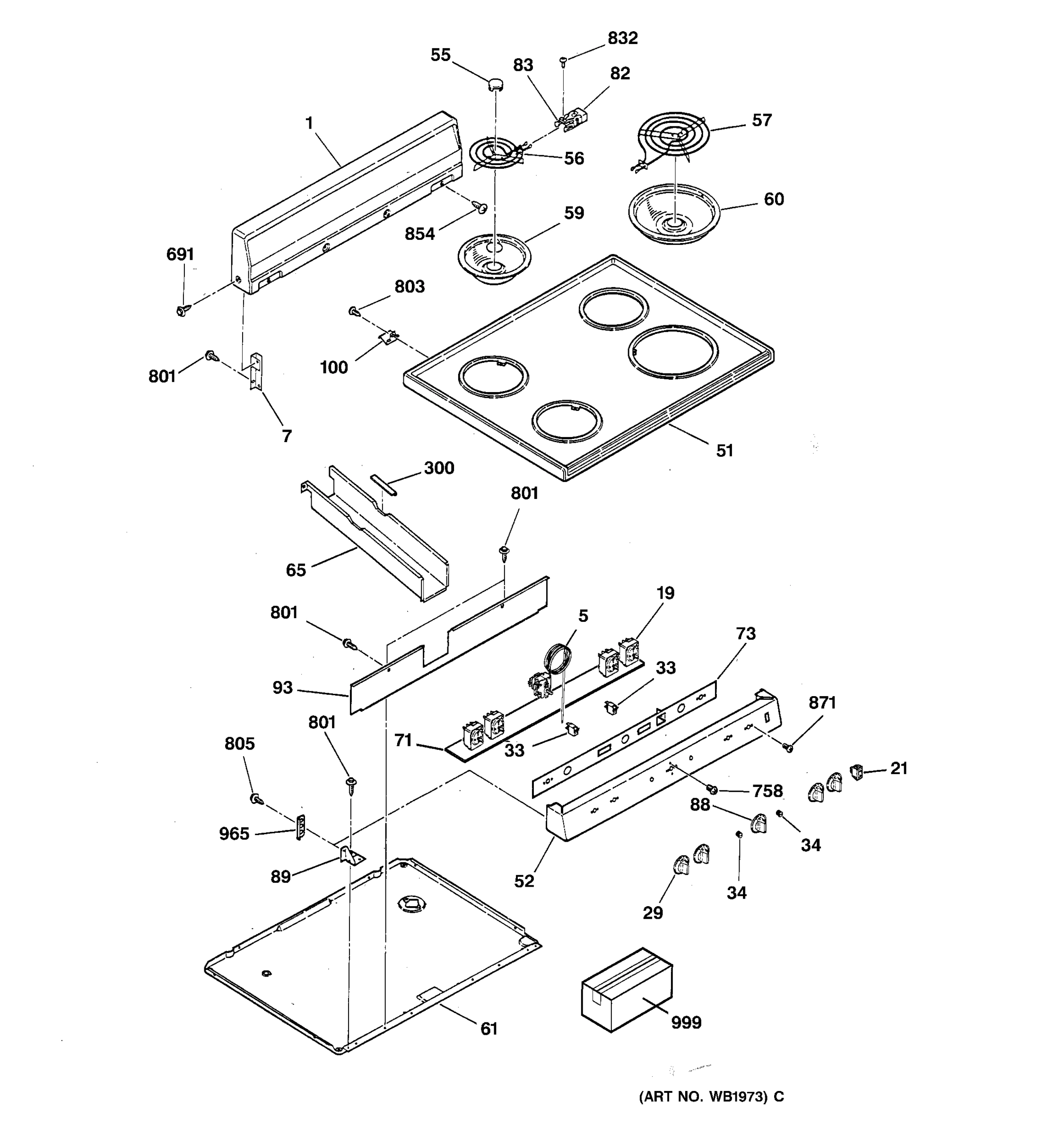 CONTROL PANEL & COOKTOP