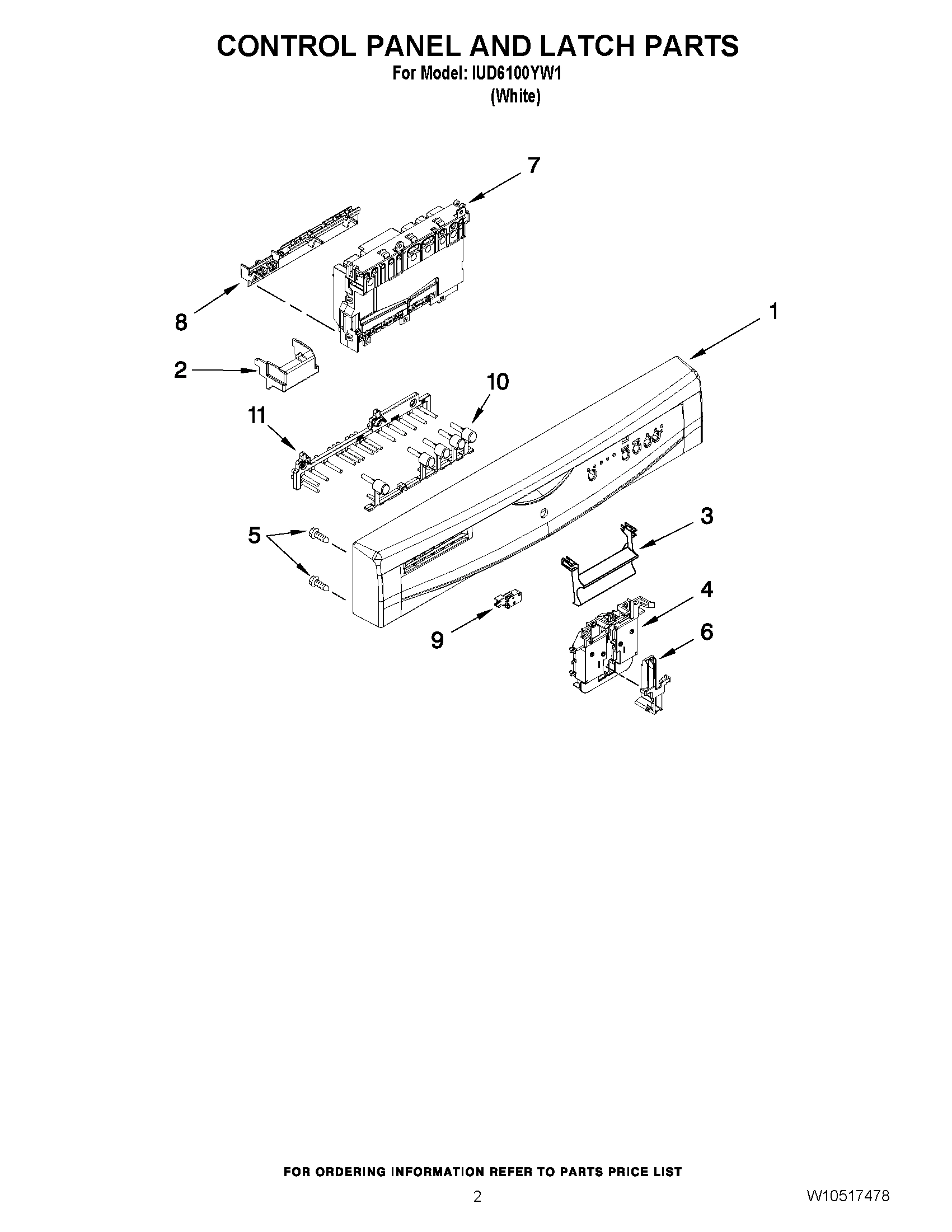02 - CONTROL PANEL AND LATCH PARTS