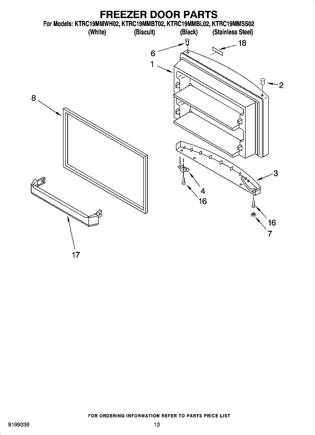 07 - FREEZER DOOR PARTS, OPTIONAL PARTS
