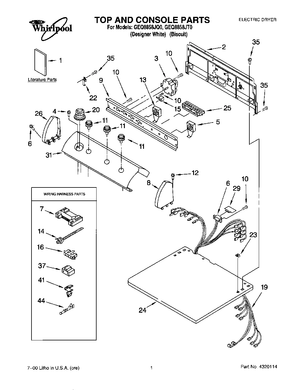 01 - TOP AND CONSOLE PARTS