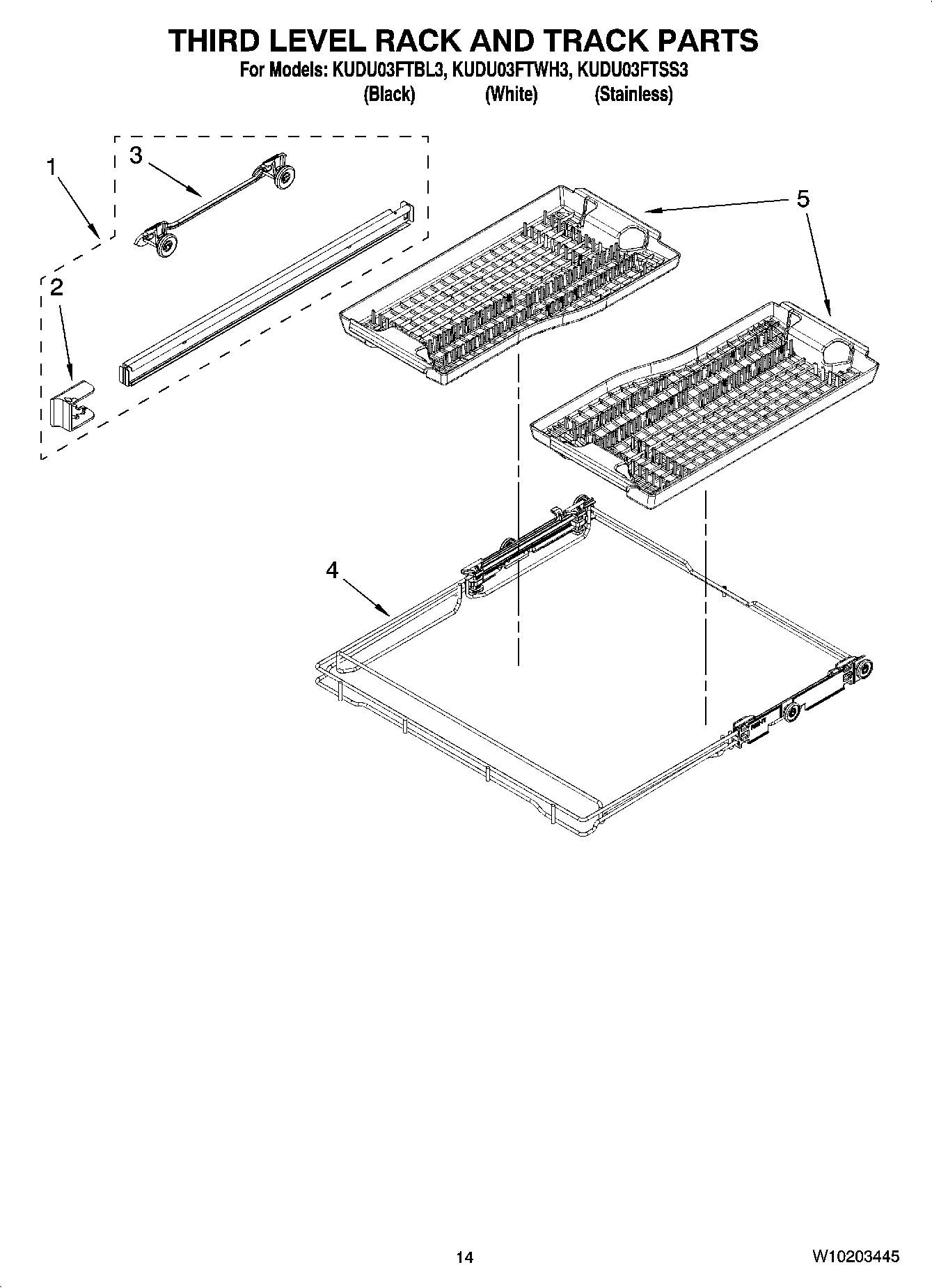 11 - THIRD LEVEL RACK AND TRACK PARTS