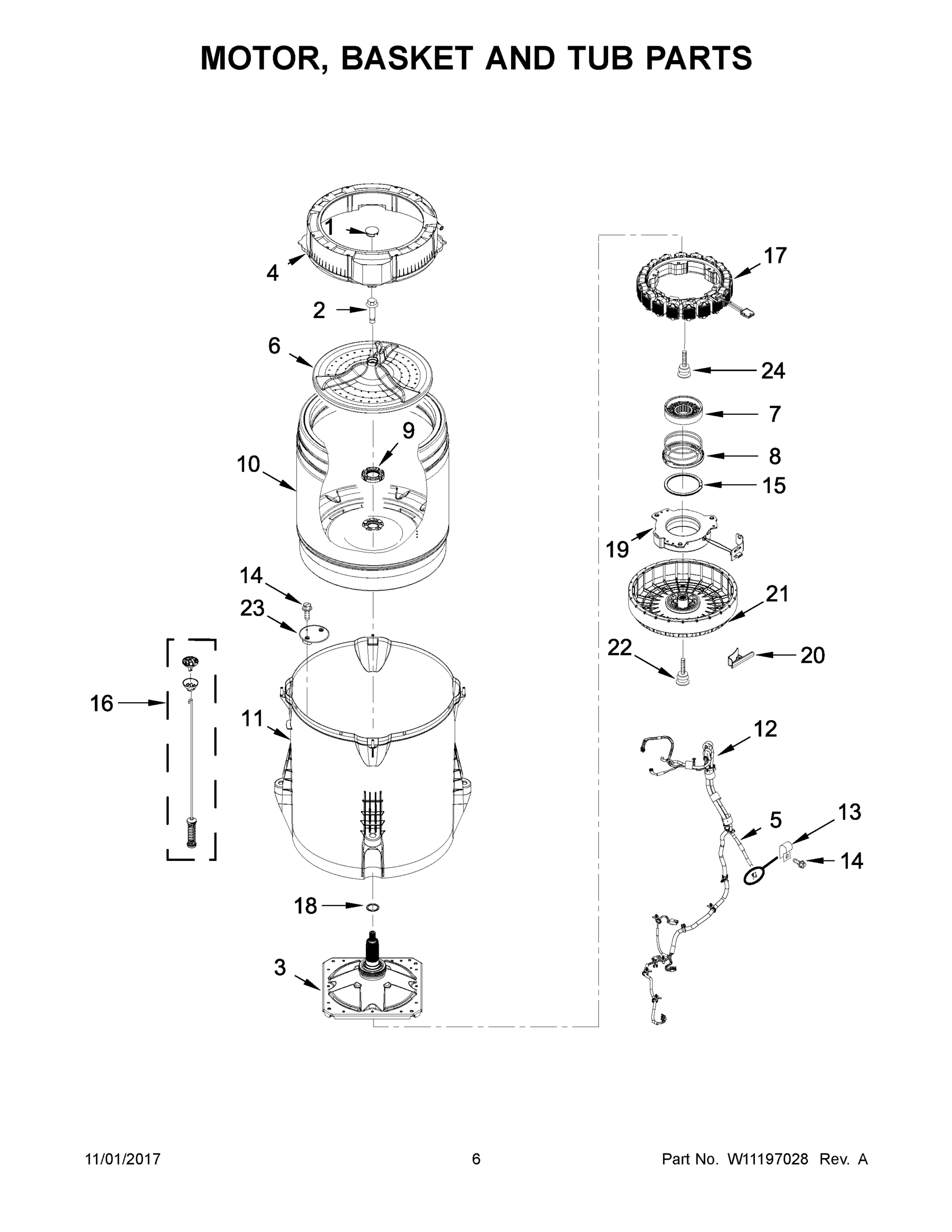 04 - MOTOR, BASKET AND TUB PARTS