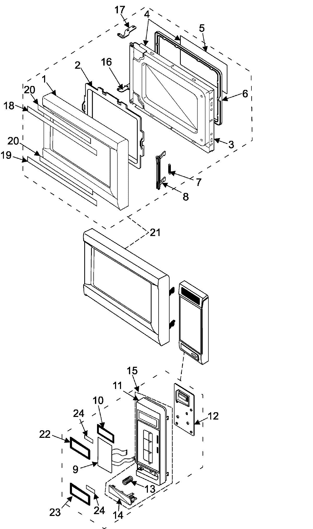 02 - CONTROL PANEL/DOOR ASSEMBLY