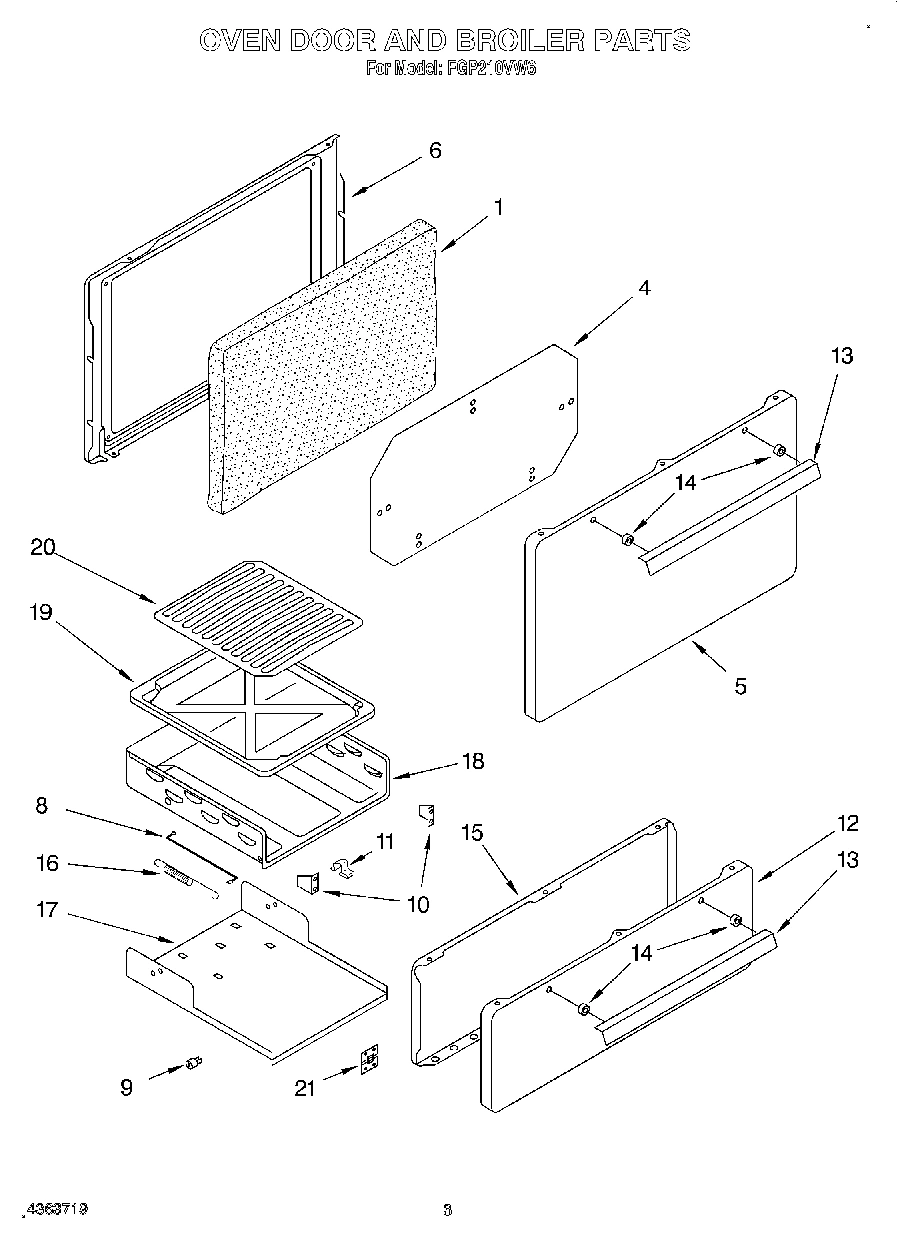 02 - OVEN DOOR AND BROILER