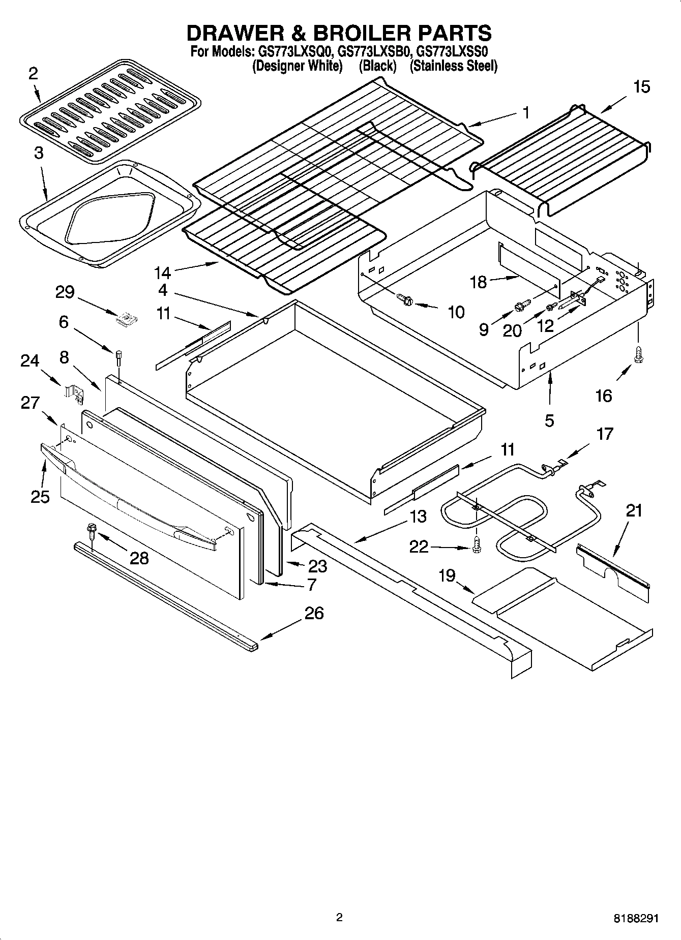 02 - DRAWER & BROILER PARTS