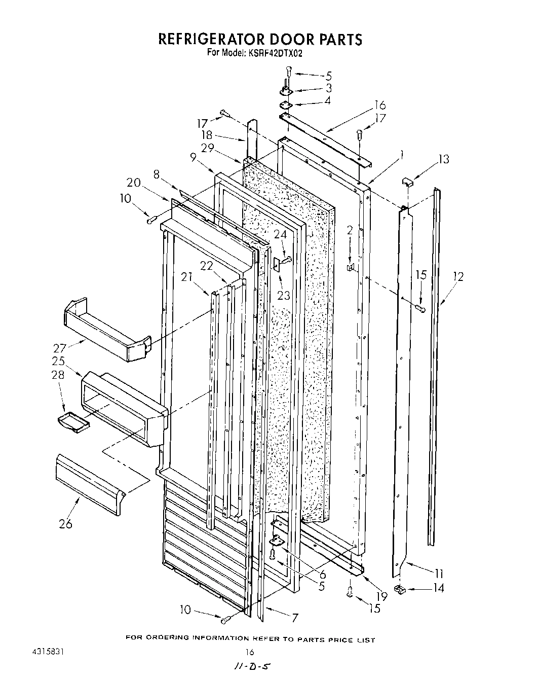 10 - REFRIGERATOR DOOR , LIT/OPTIONAL