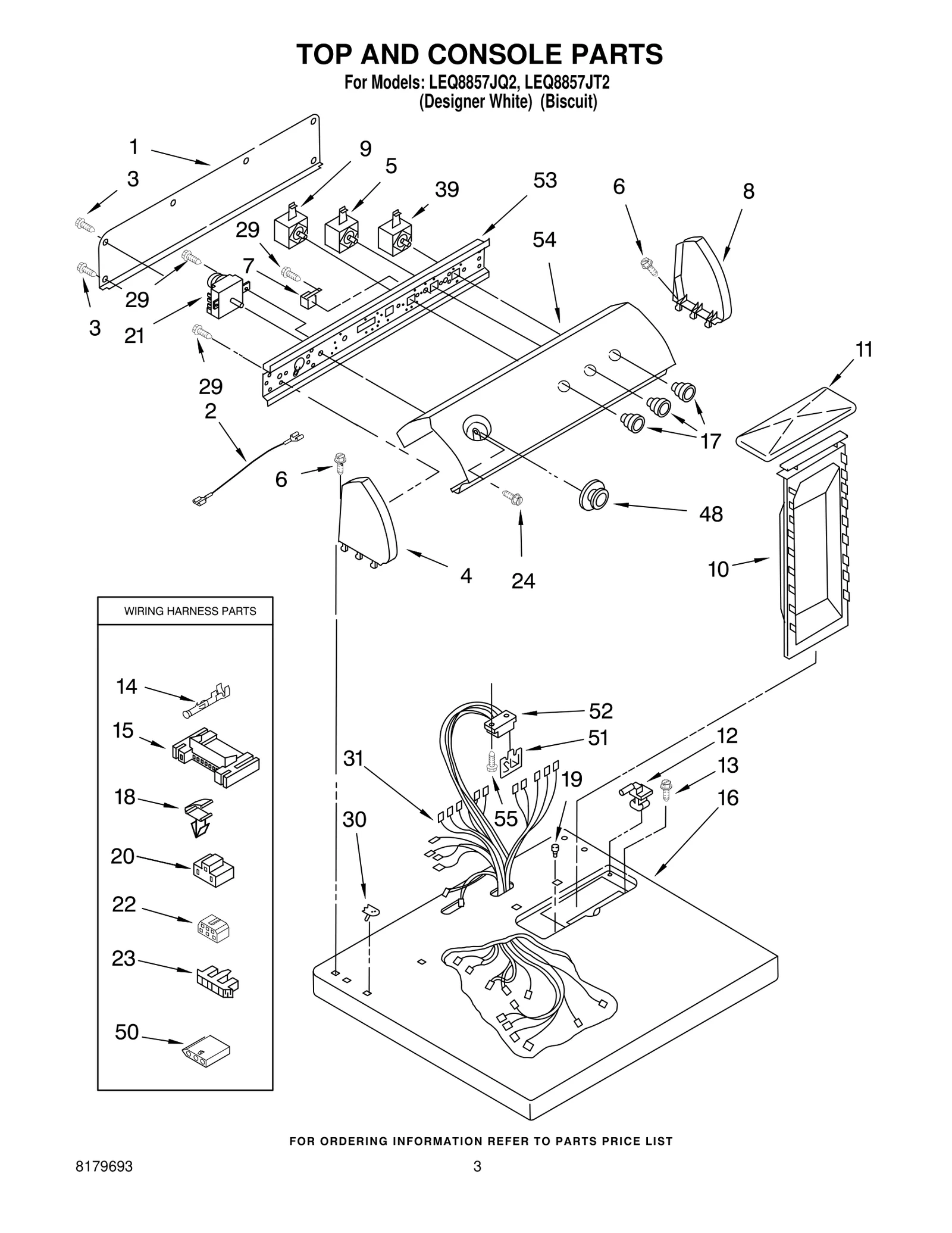 TOP AND CONSOLE PARTS