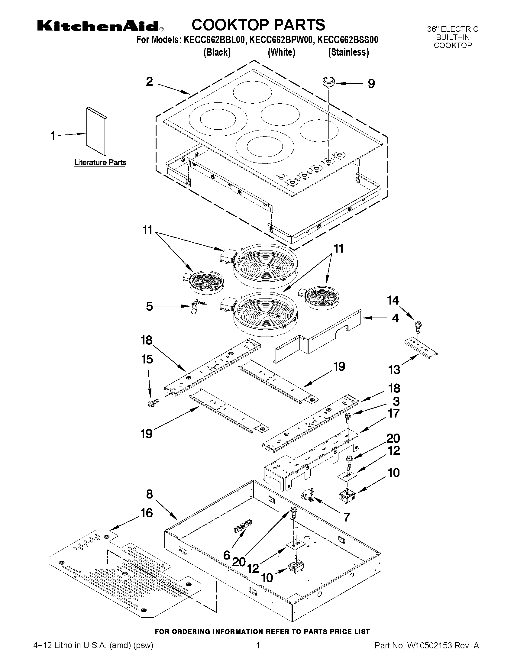 01 - COOKTOP PARTS