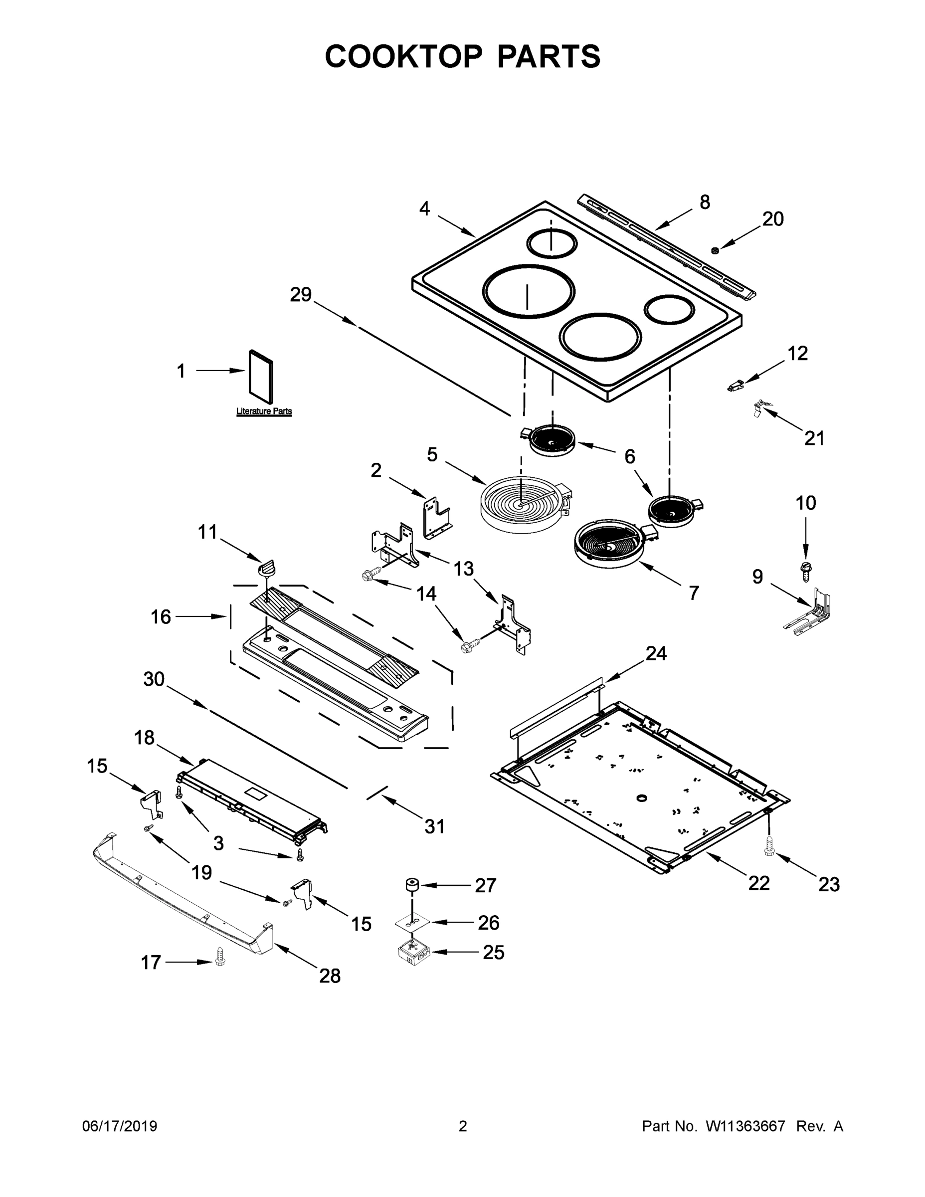 02 - COOKTOP PARTS