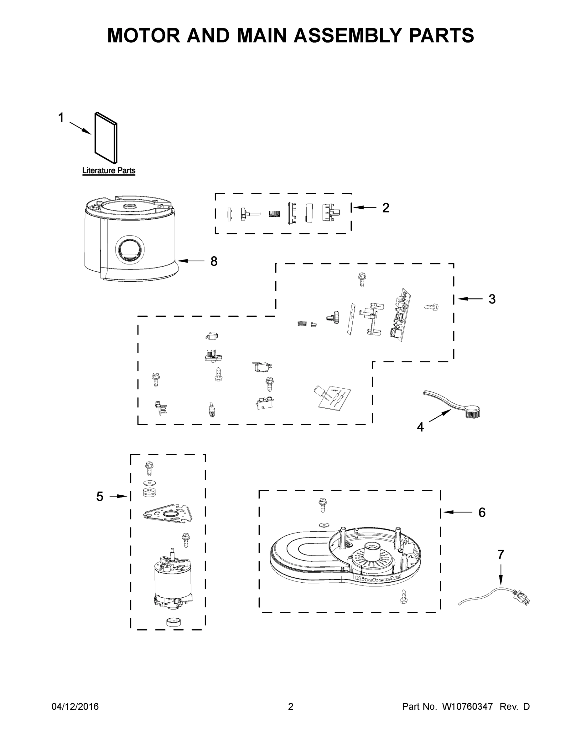 02 - MOTOR AND MAIN ASSEMBLY PARTS