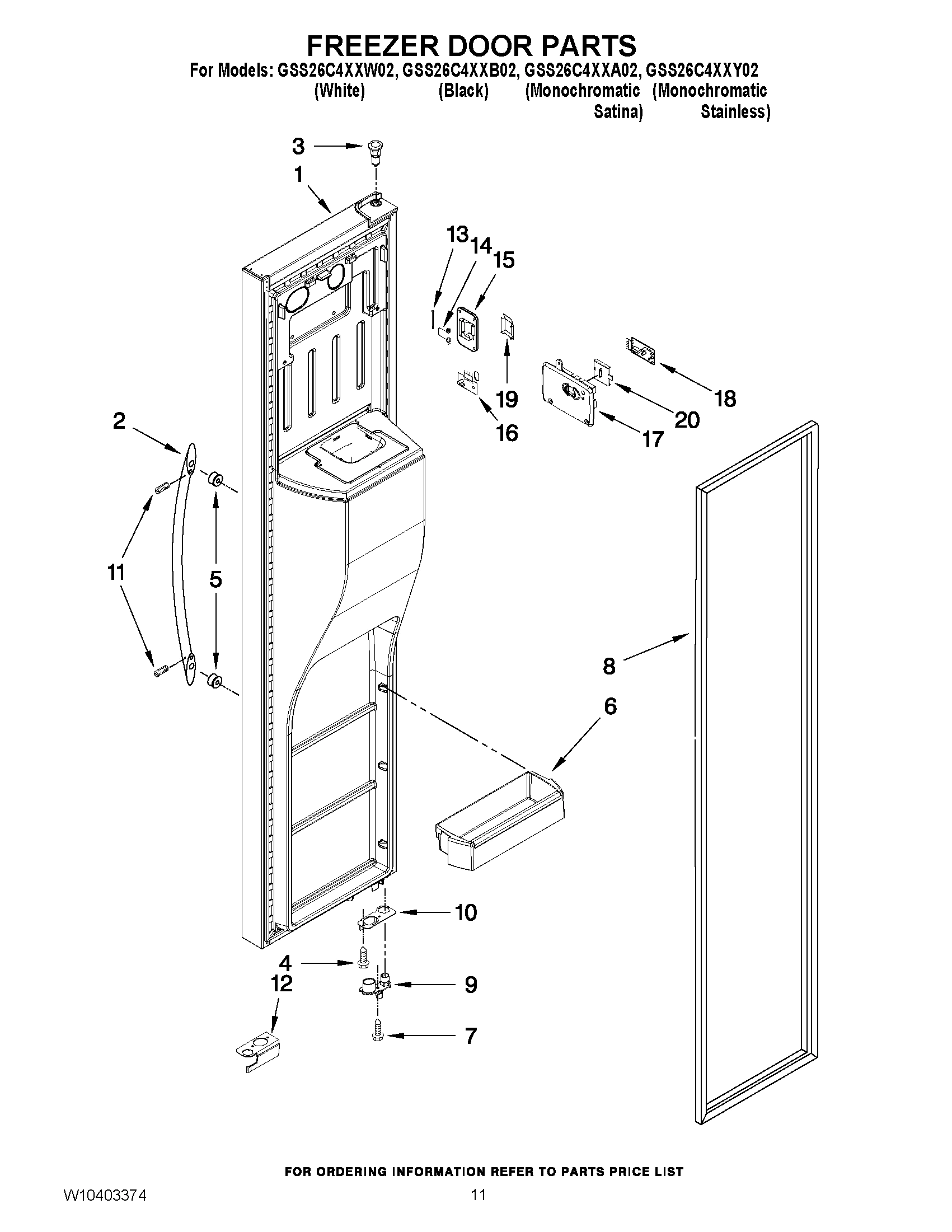 07 - FREEZER DOOR PARTS