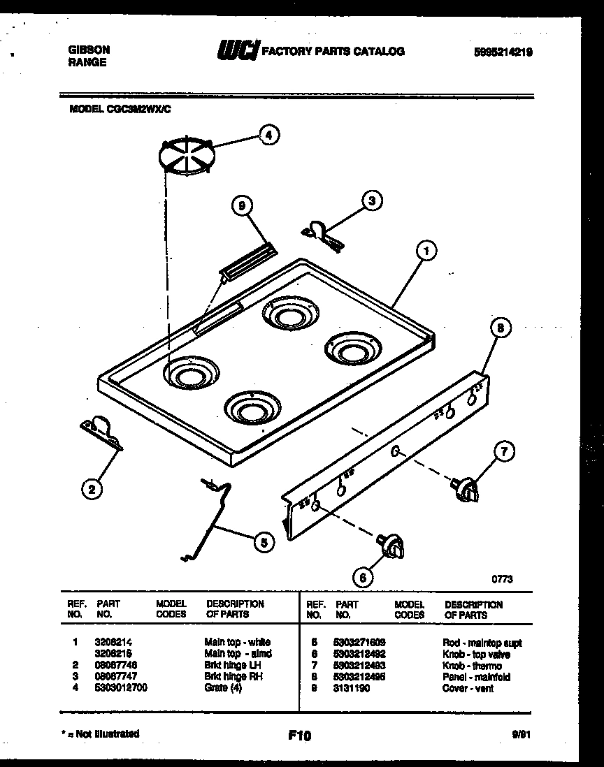 03 - COOKTOP PARTS
