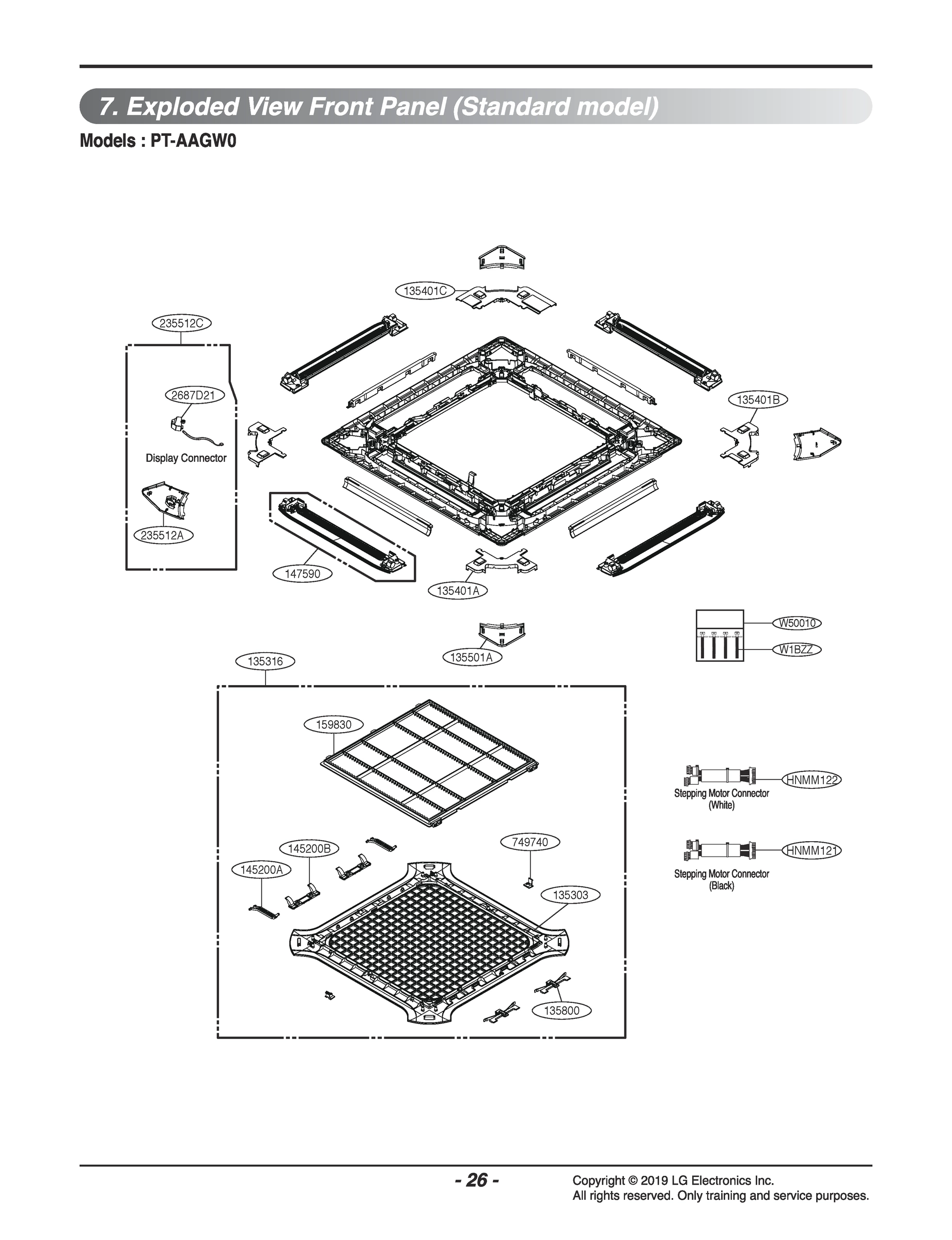 FRONT PANEL (STANDARD MODEL)