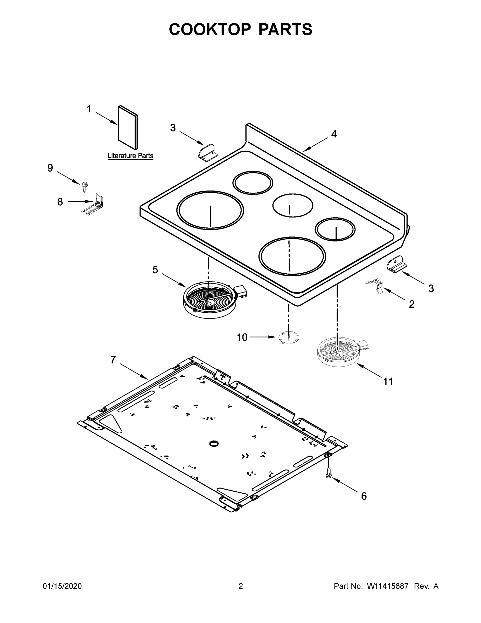 02 - COOKTOP PARTS