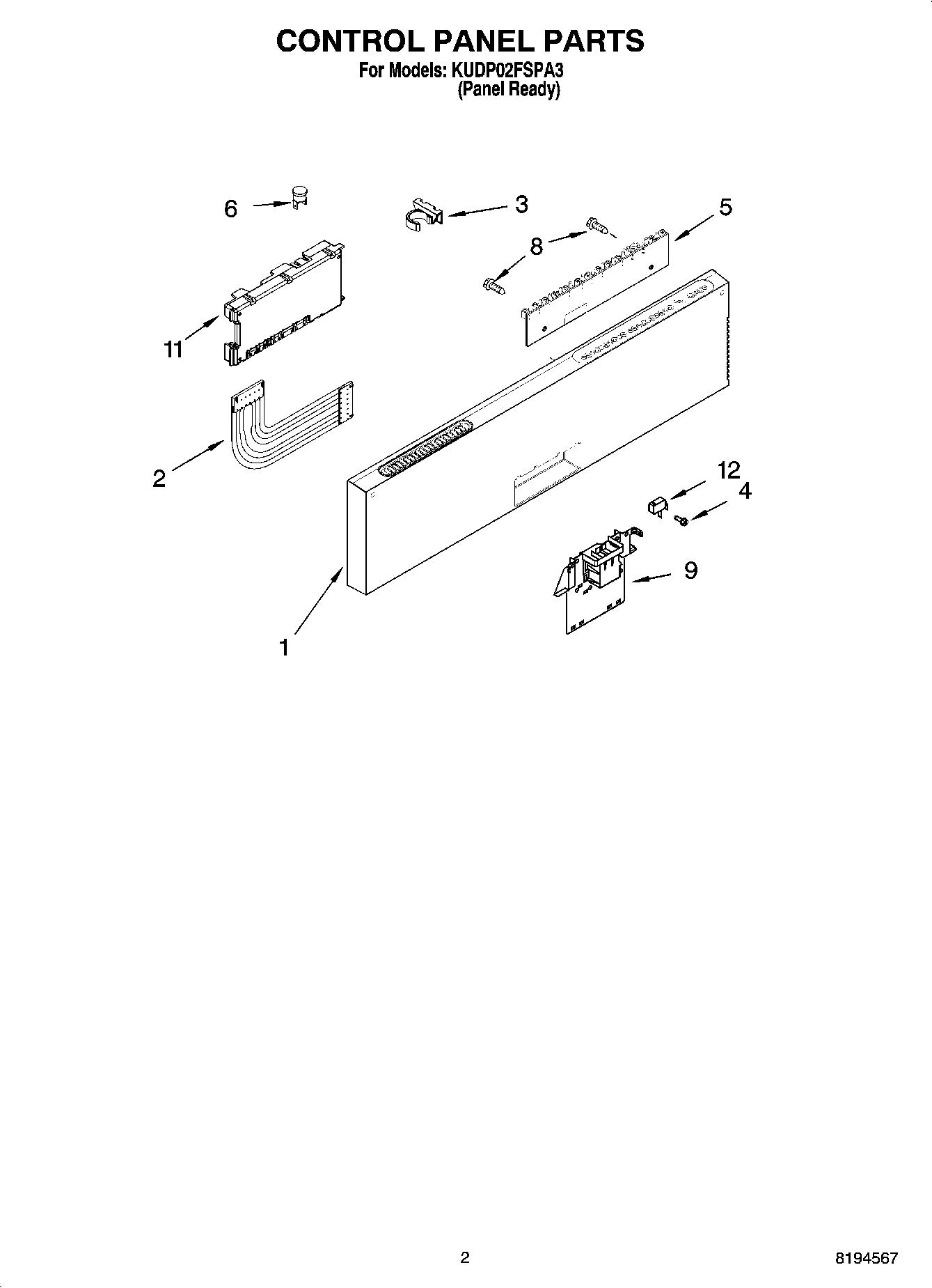 02 - CONTROL PANEL PARTS