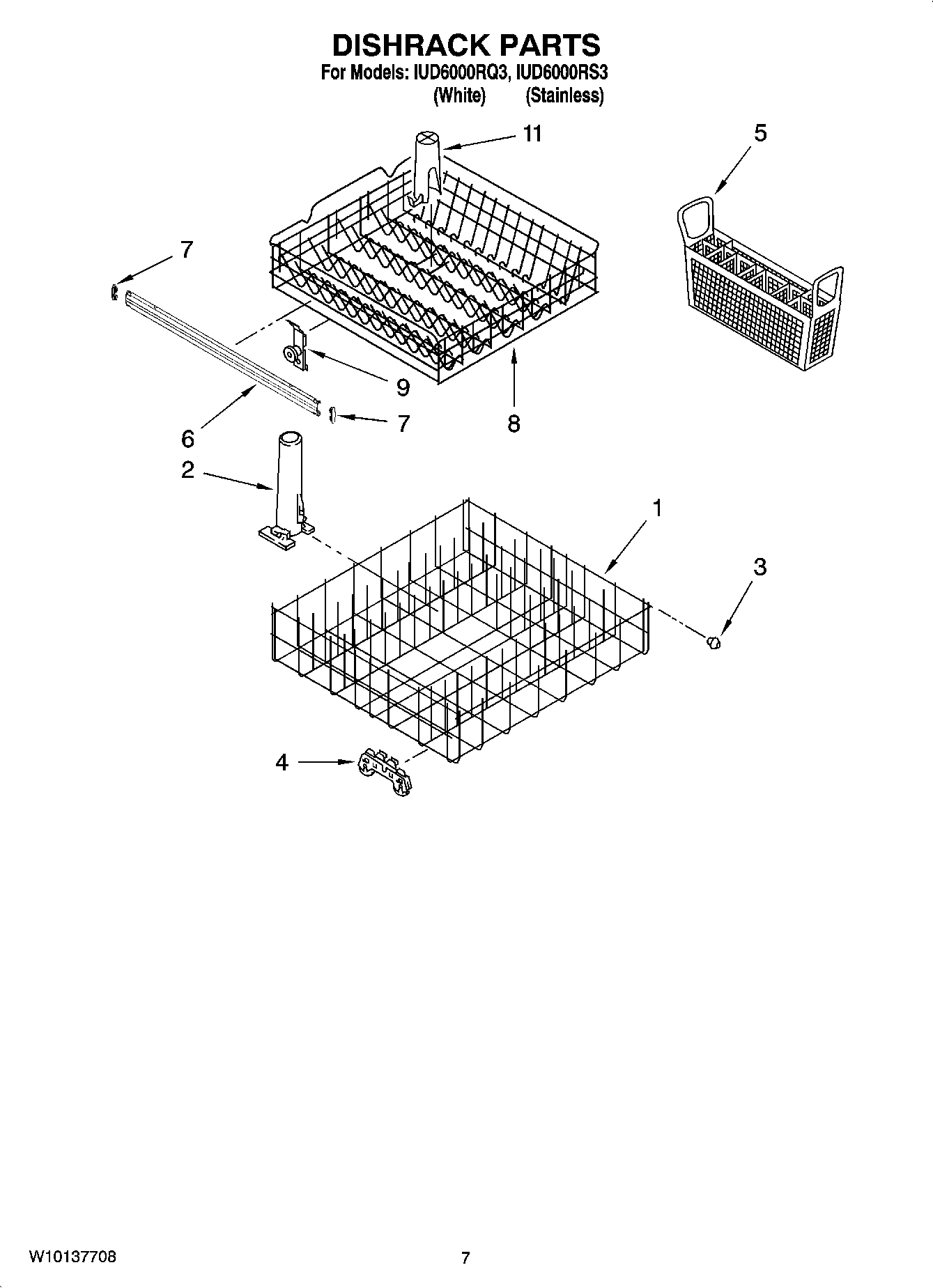 06 - DISHRACK PARTS, OPTIONAL PARTS (NOT INCLUDED)