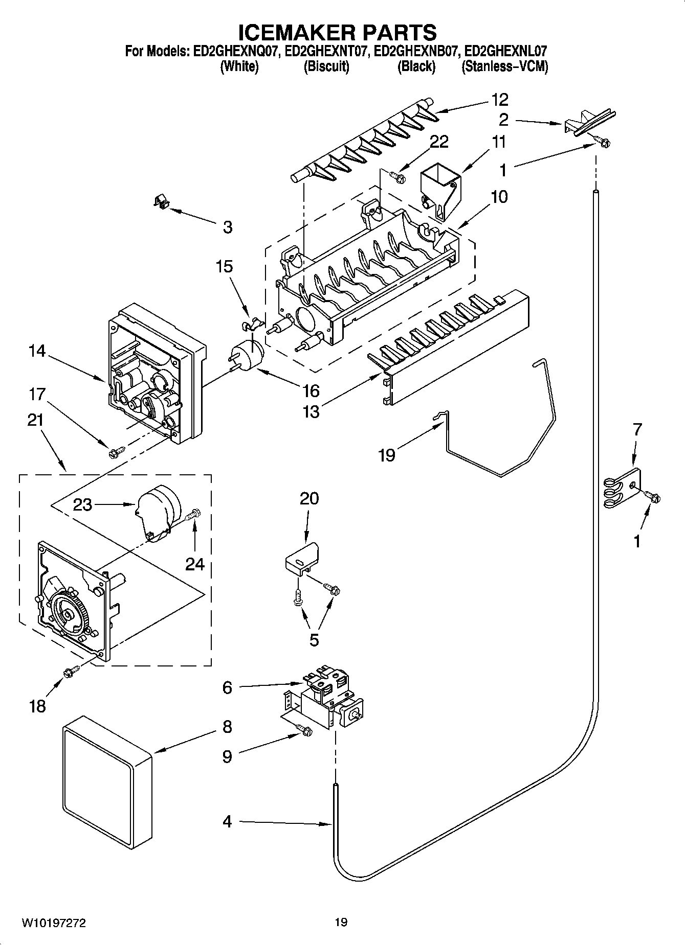 12 - ICEMAKER PARTS, OPTIONAL PARTS (NOT INCLUDED)