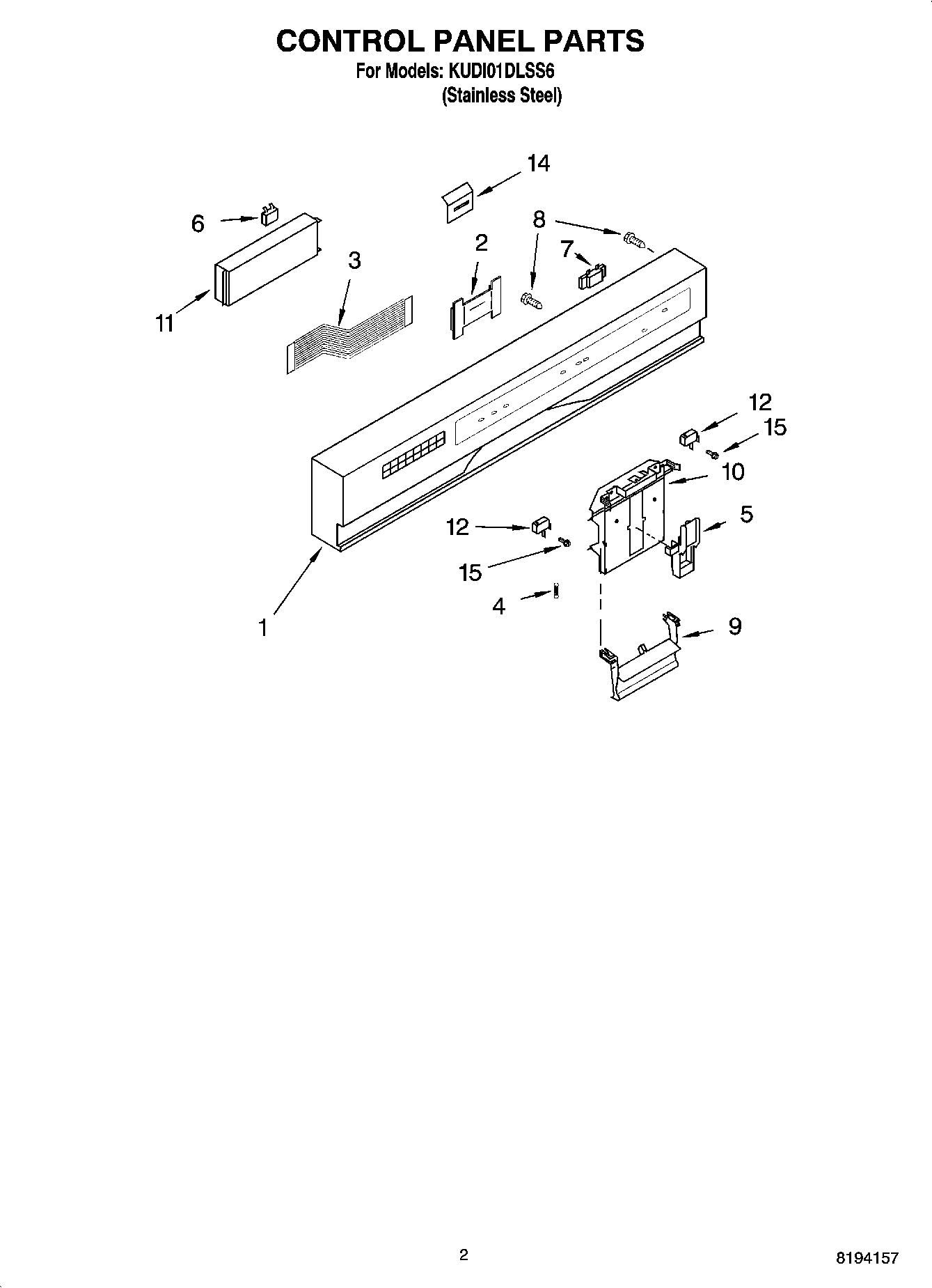 02 - CONTROL PANEL PARTS