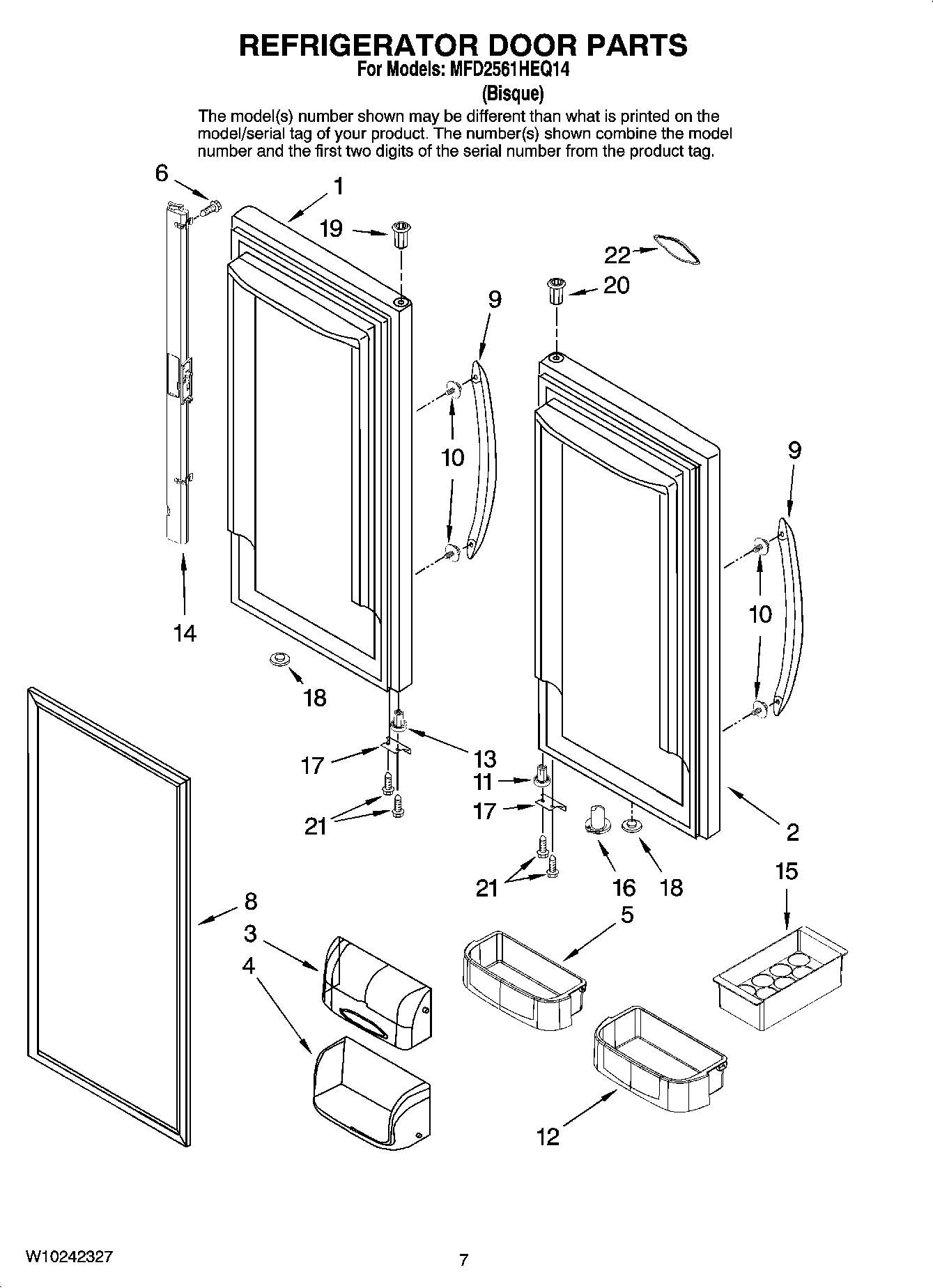 04 - REFRIGERATOR DOOR PARTS