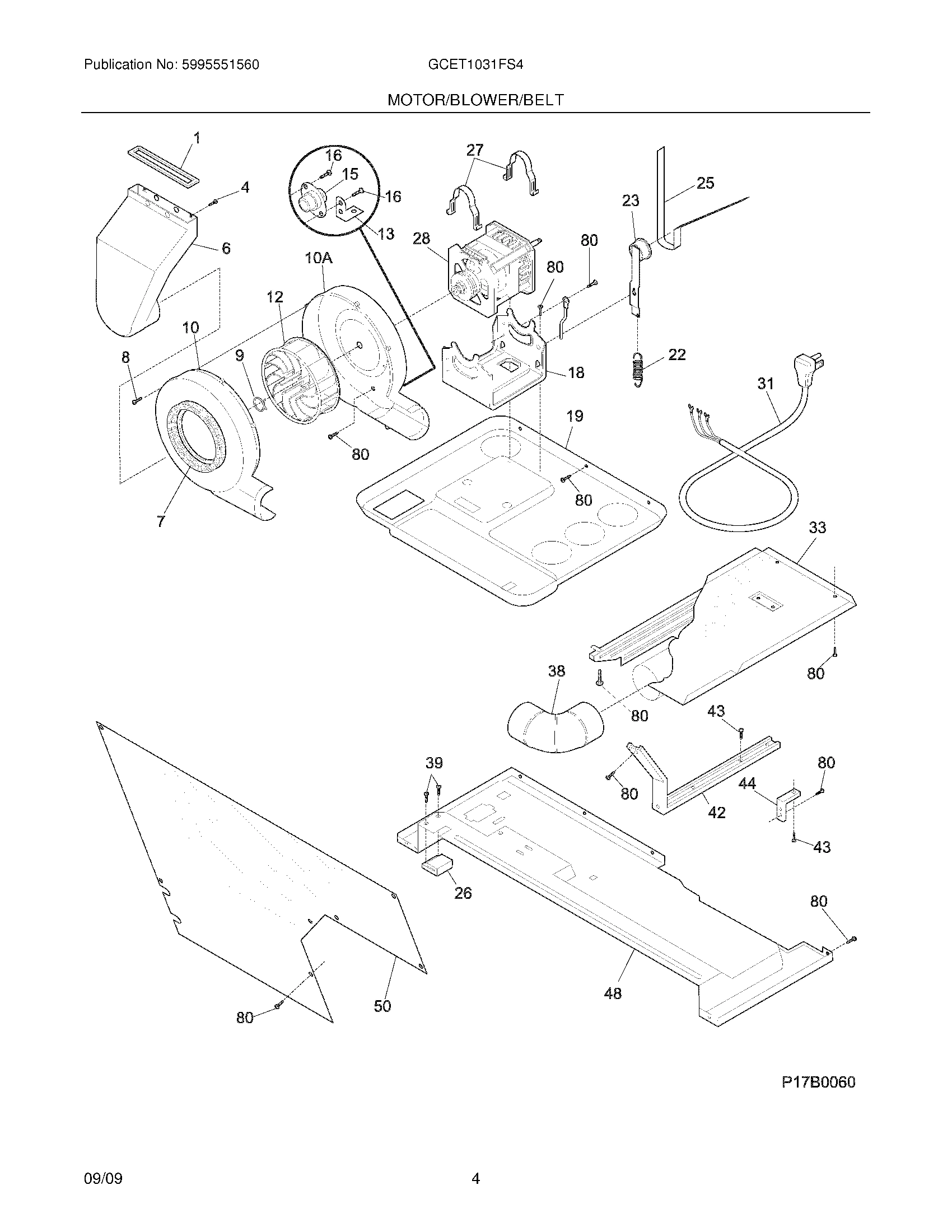 05 - MOTOR/BLOWER/BELT