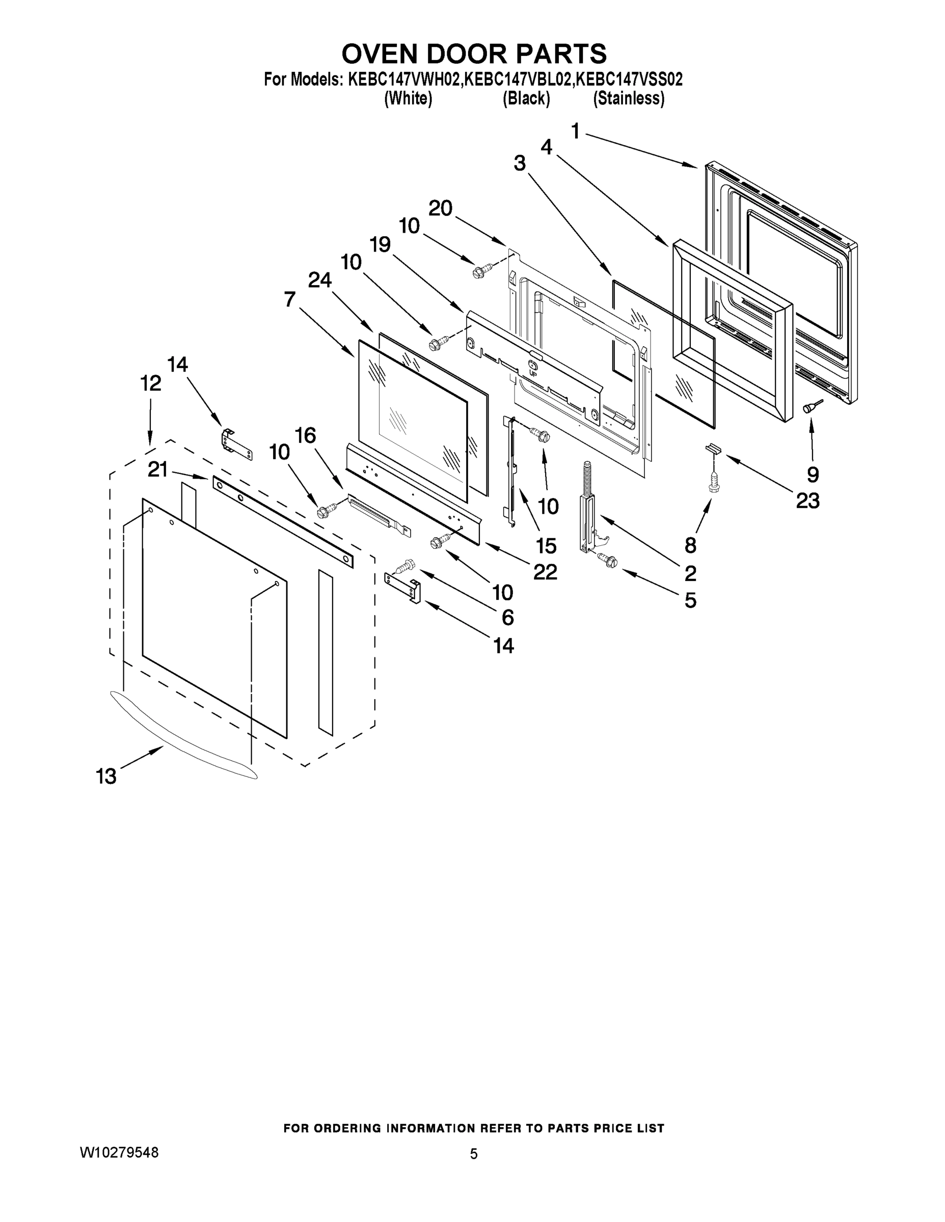 04 - OVEN DOOR PARTS