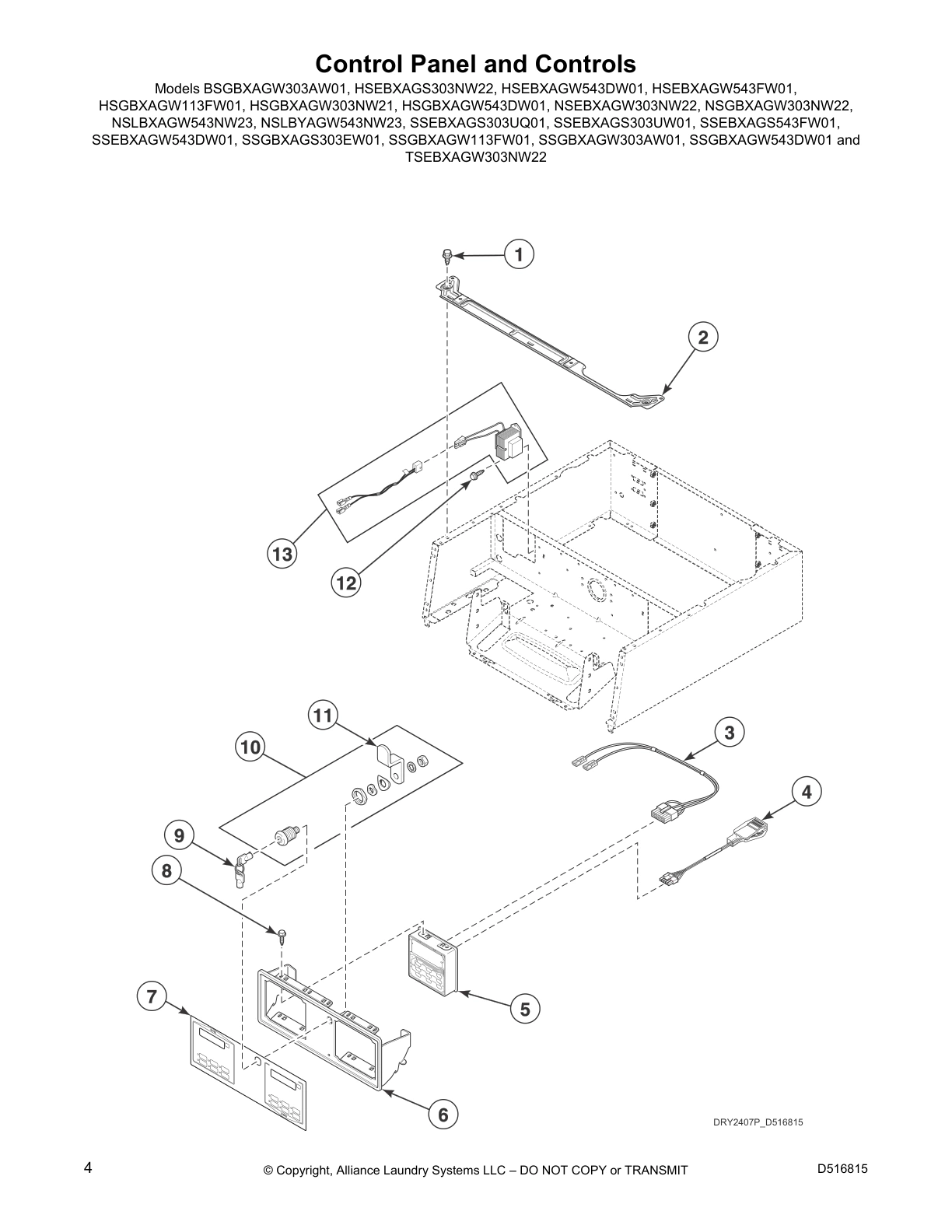 Control Panel and Controls
