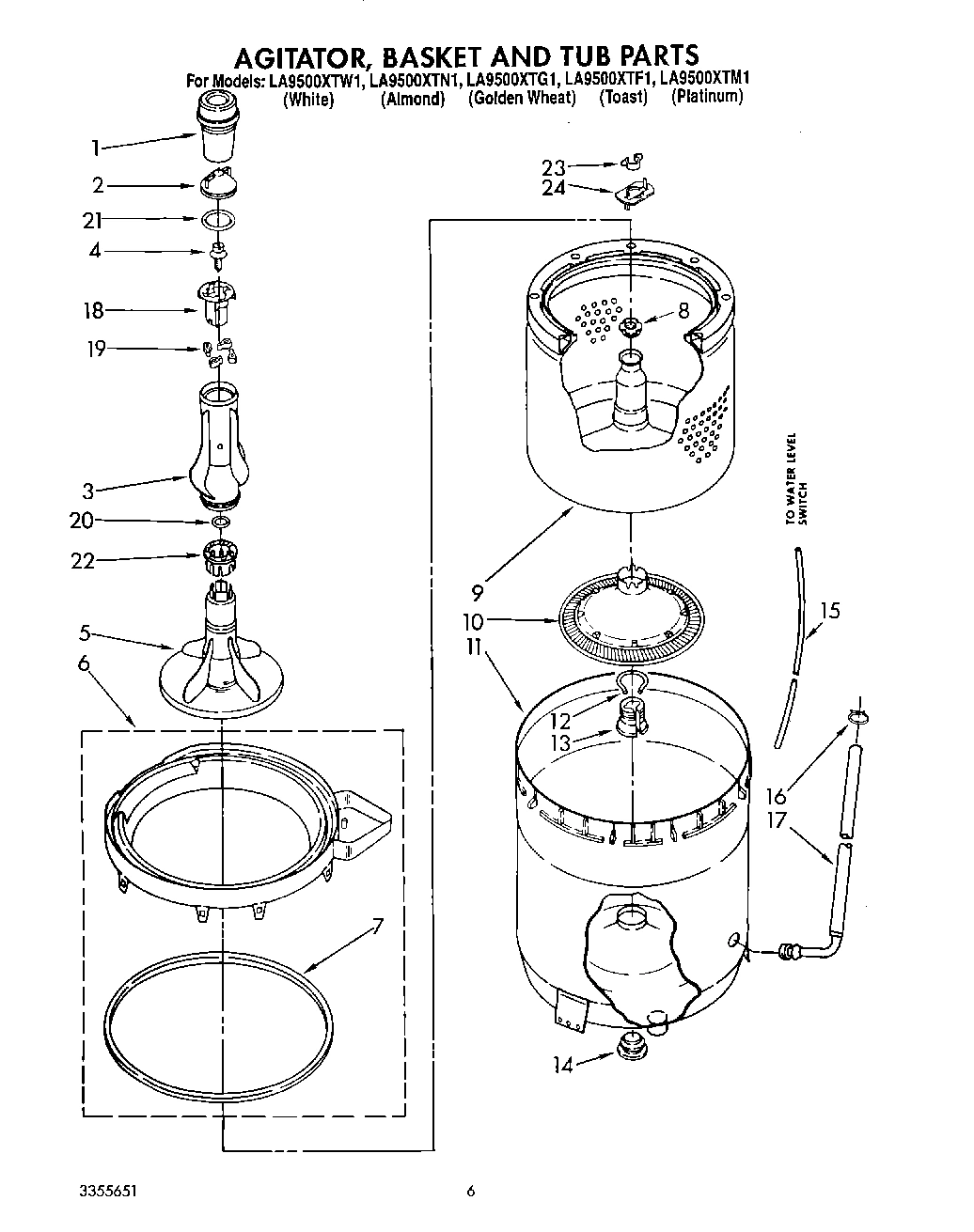 05 - AGITATOR, BASKET AND TUB